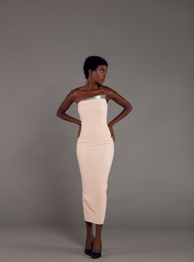 The Strapless Slim-Cut Dress