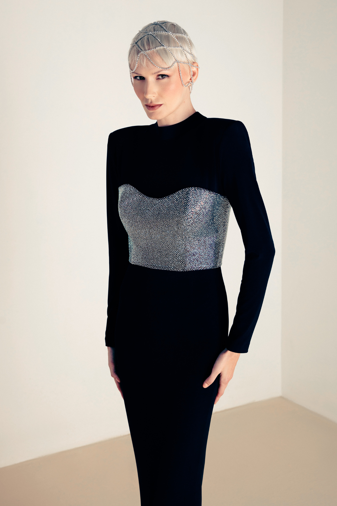 Jersey Bodycon Dress with Corset Detailing Co-Ord