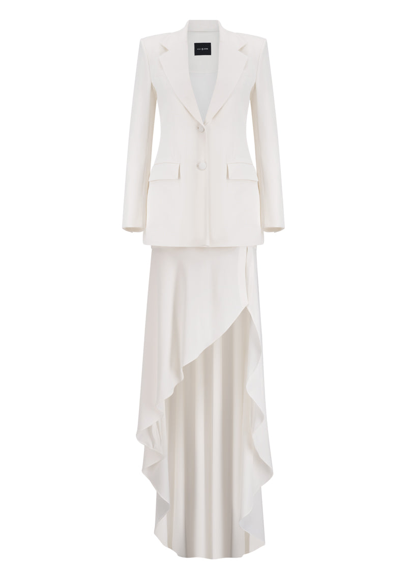 Asymmetric Long Skirt Suit