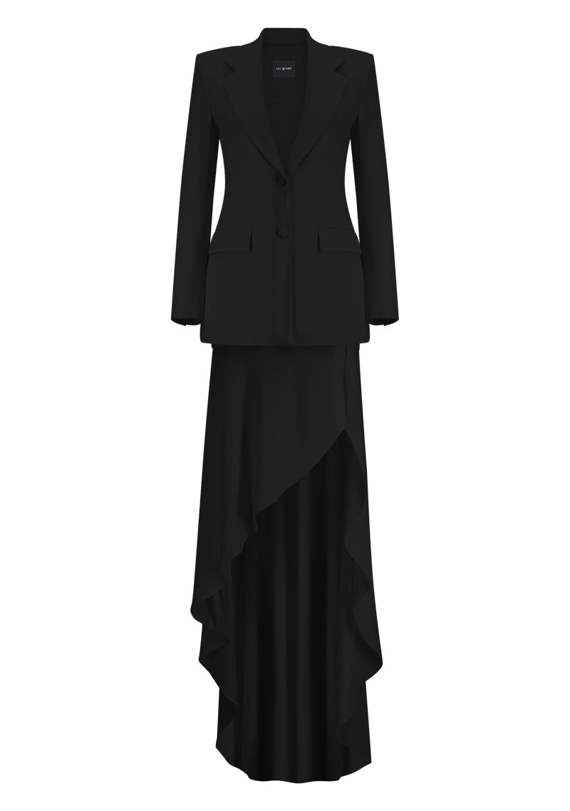 Asymmetric Long Skirt Suit By Lili Blanc