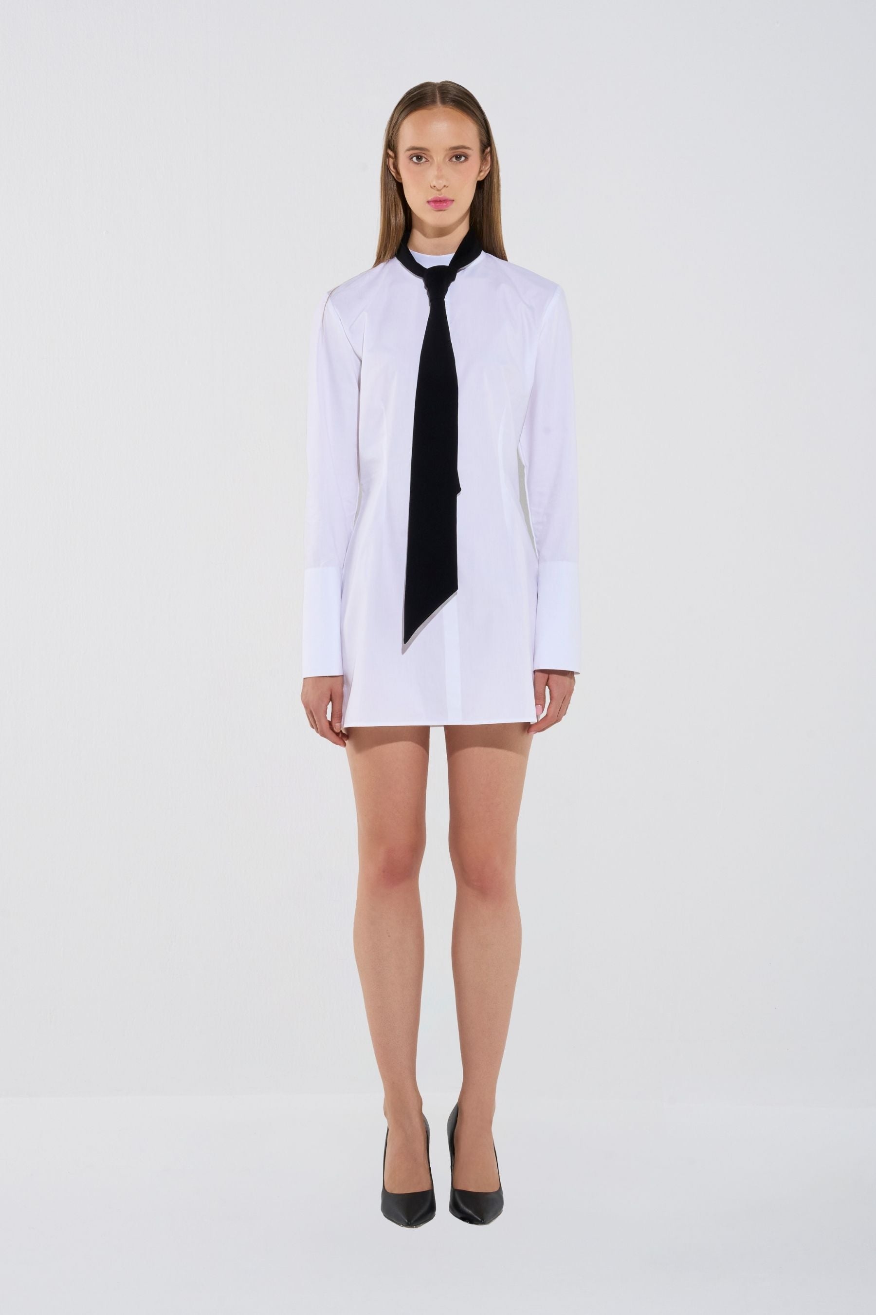 Structured Cotton Poplin Mini Dress