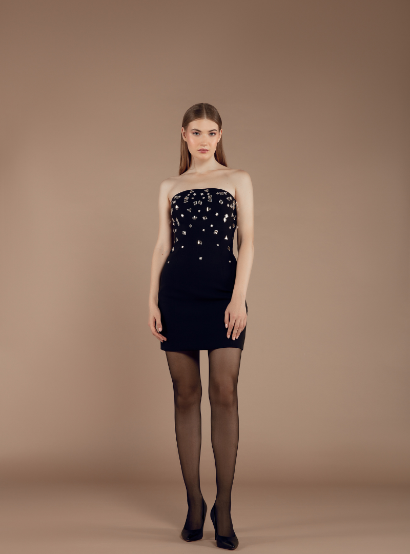 The Crystal Embellished Mini Dress