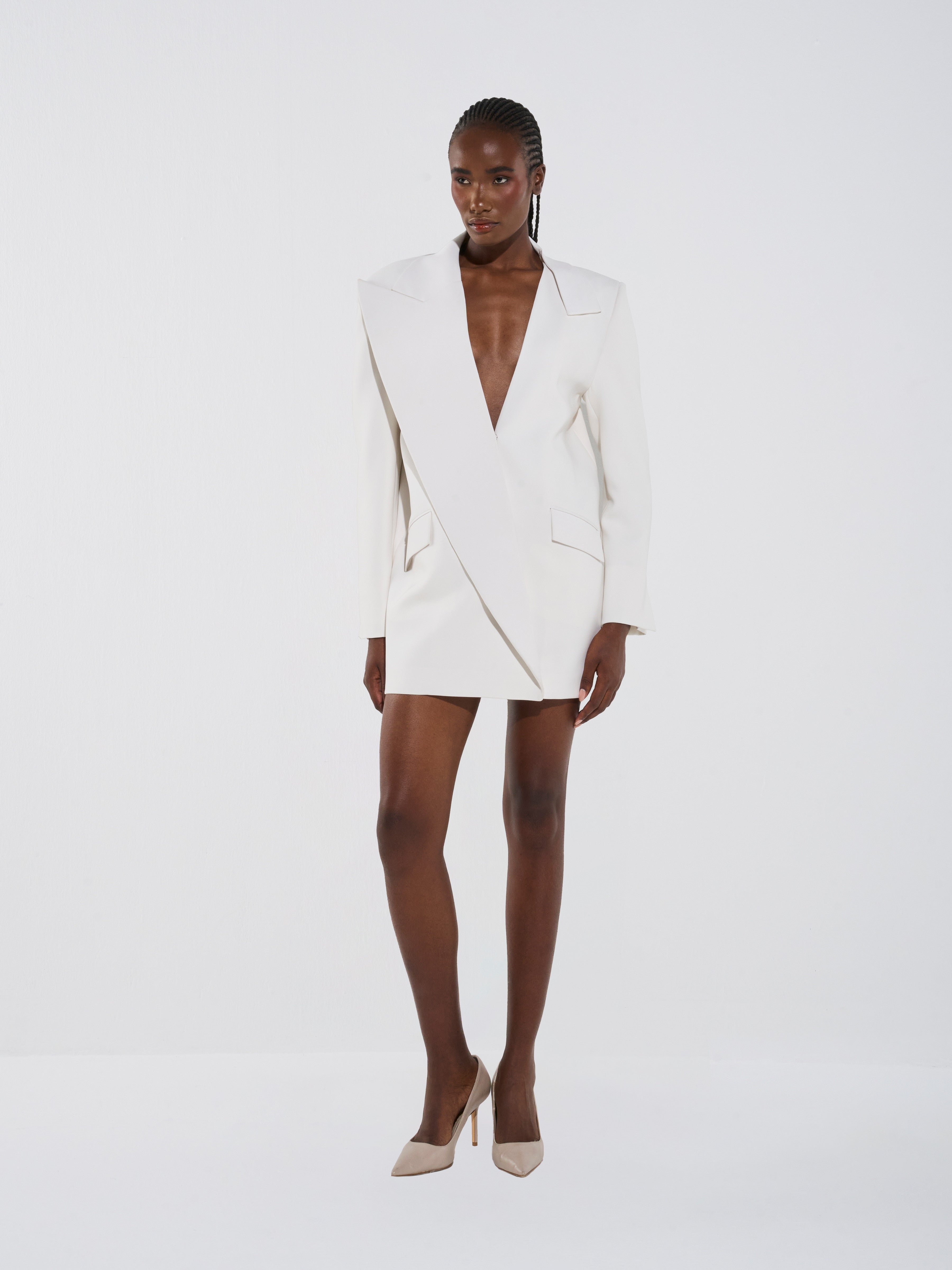 Contemporary Straight-Cut Blazer-Inspired Dress