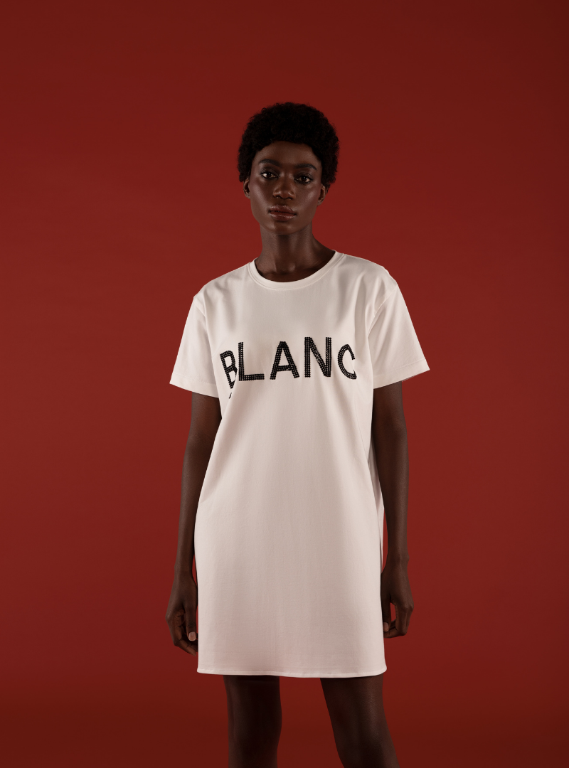 Crystal Logo Oversized Jersey Shirt