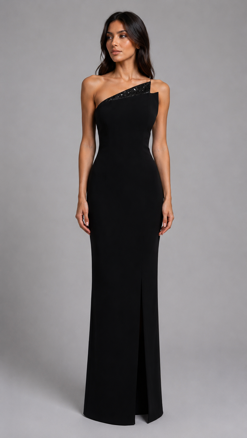 Crystal One-Shoulder Dress