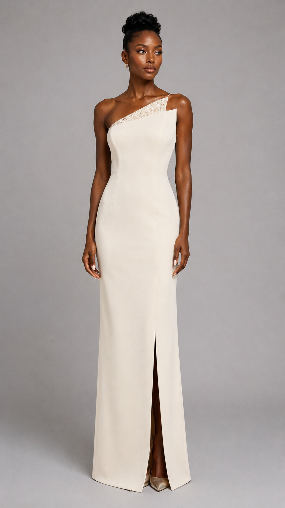 Crystal One-Shoulder Dress