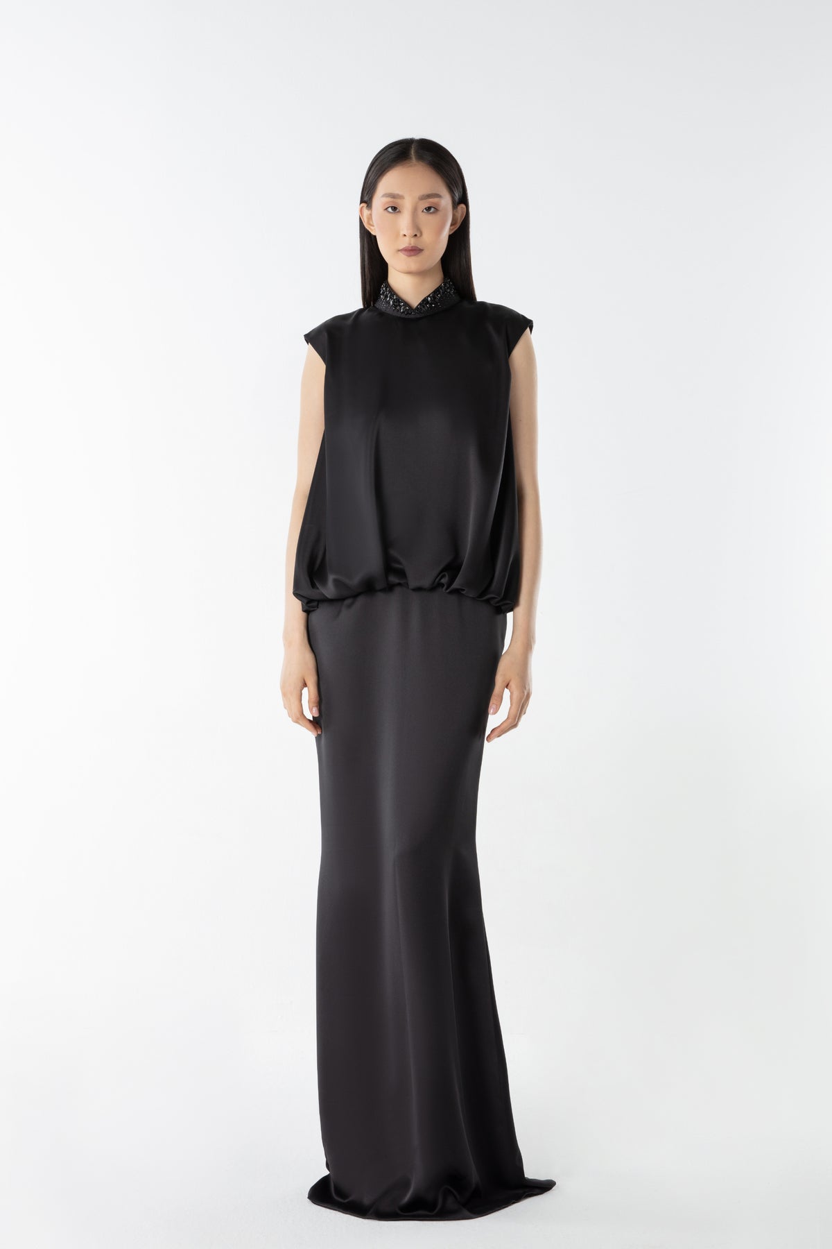 Aura Gown in Satin Crepe
