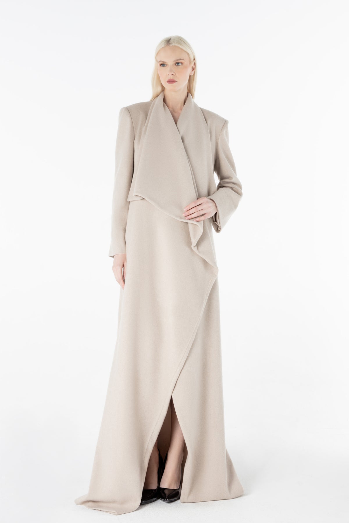 Drape Cashmere Coat