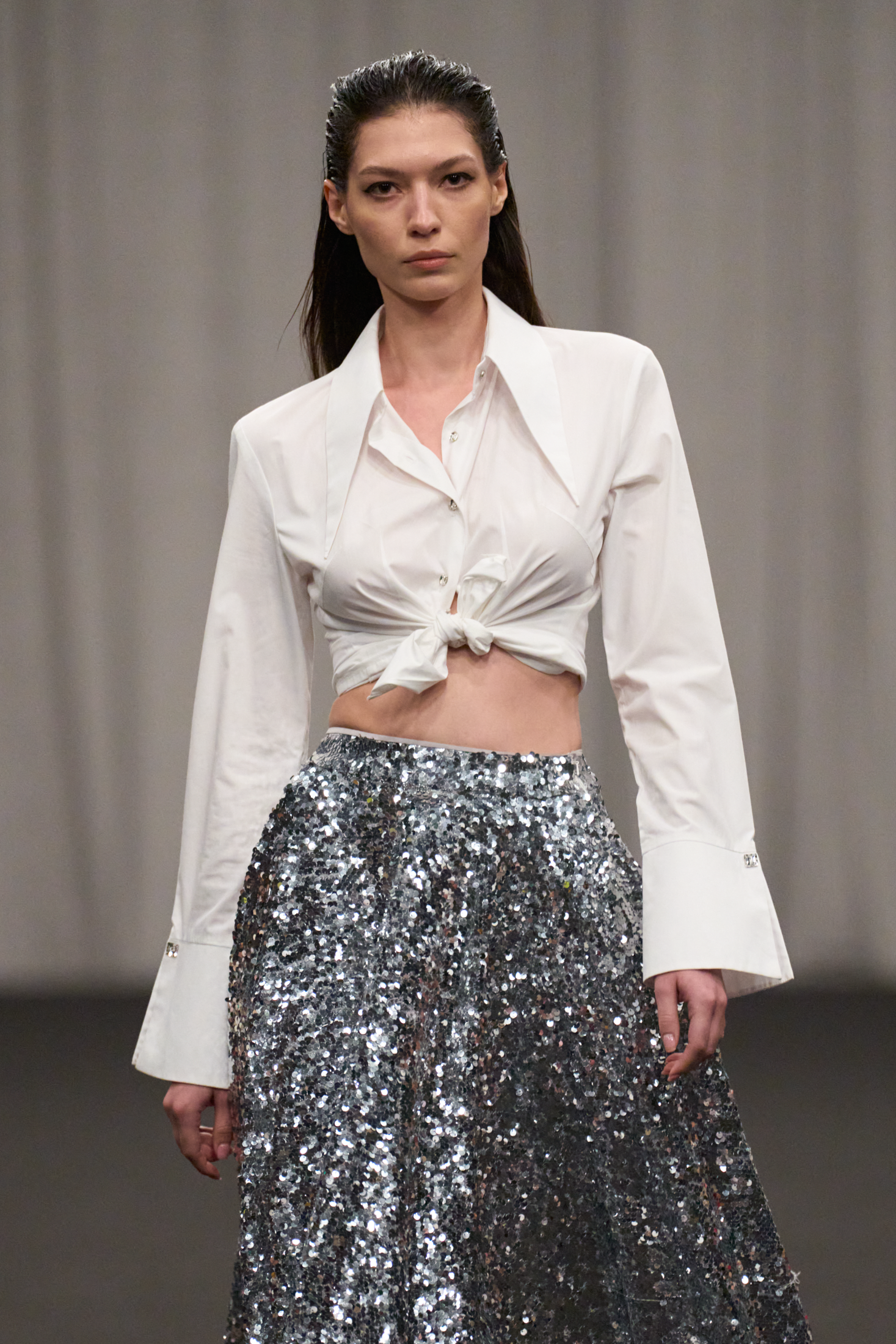 High-Waist Sequin Maxi Skirt