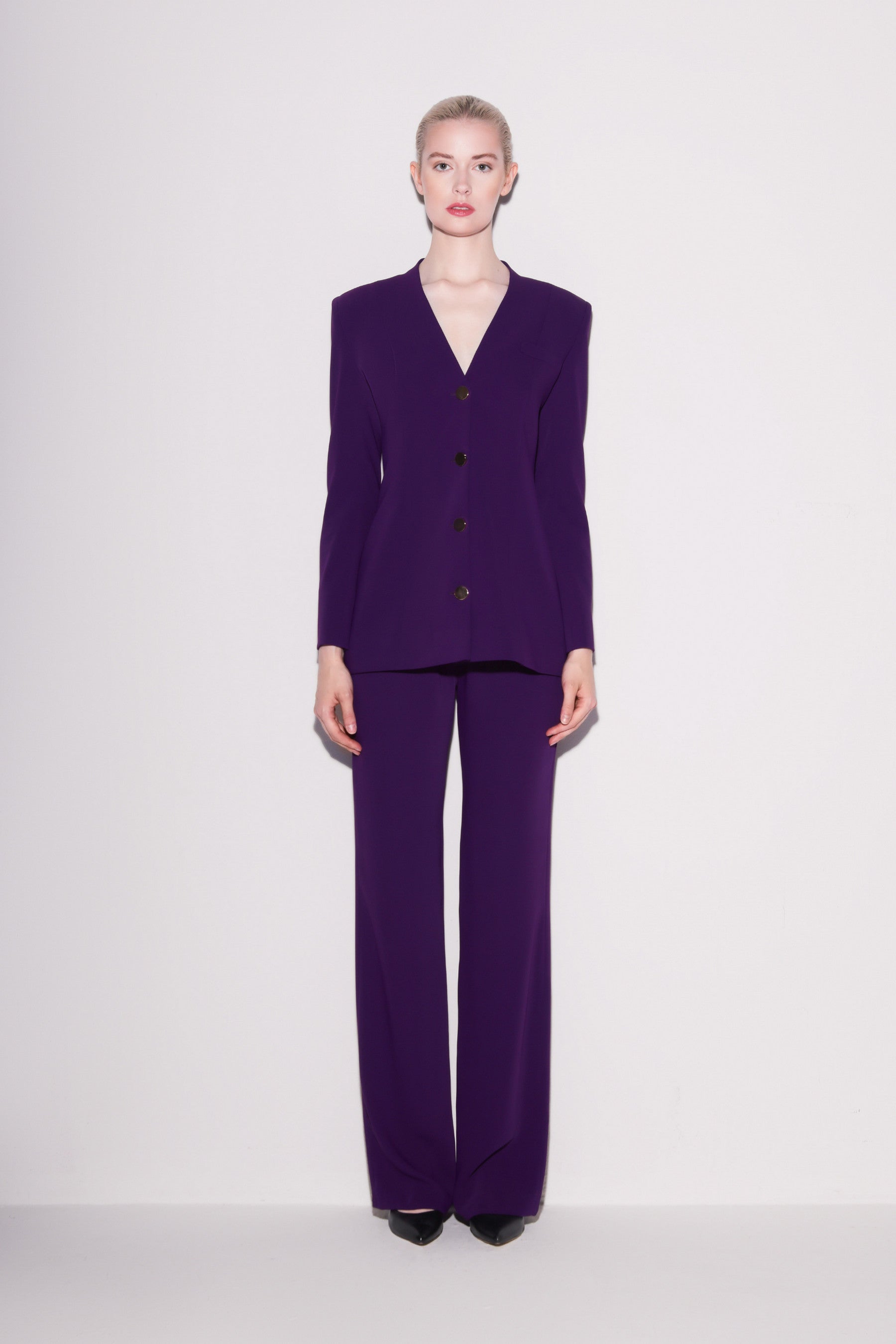 Sophisticated Lapel-Free Blazer