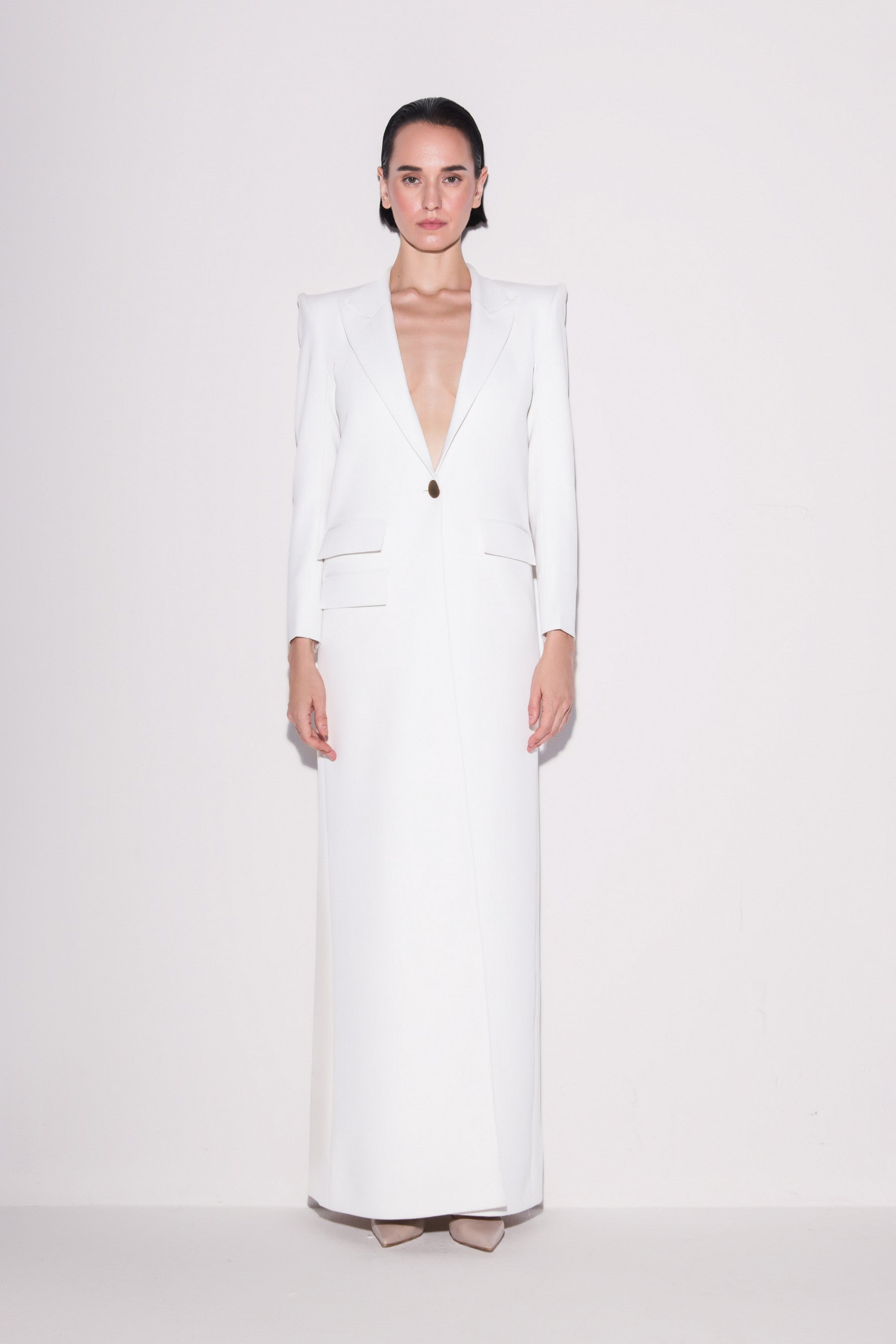 Commanding Silhouette Maxi Coat