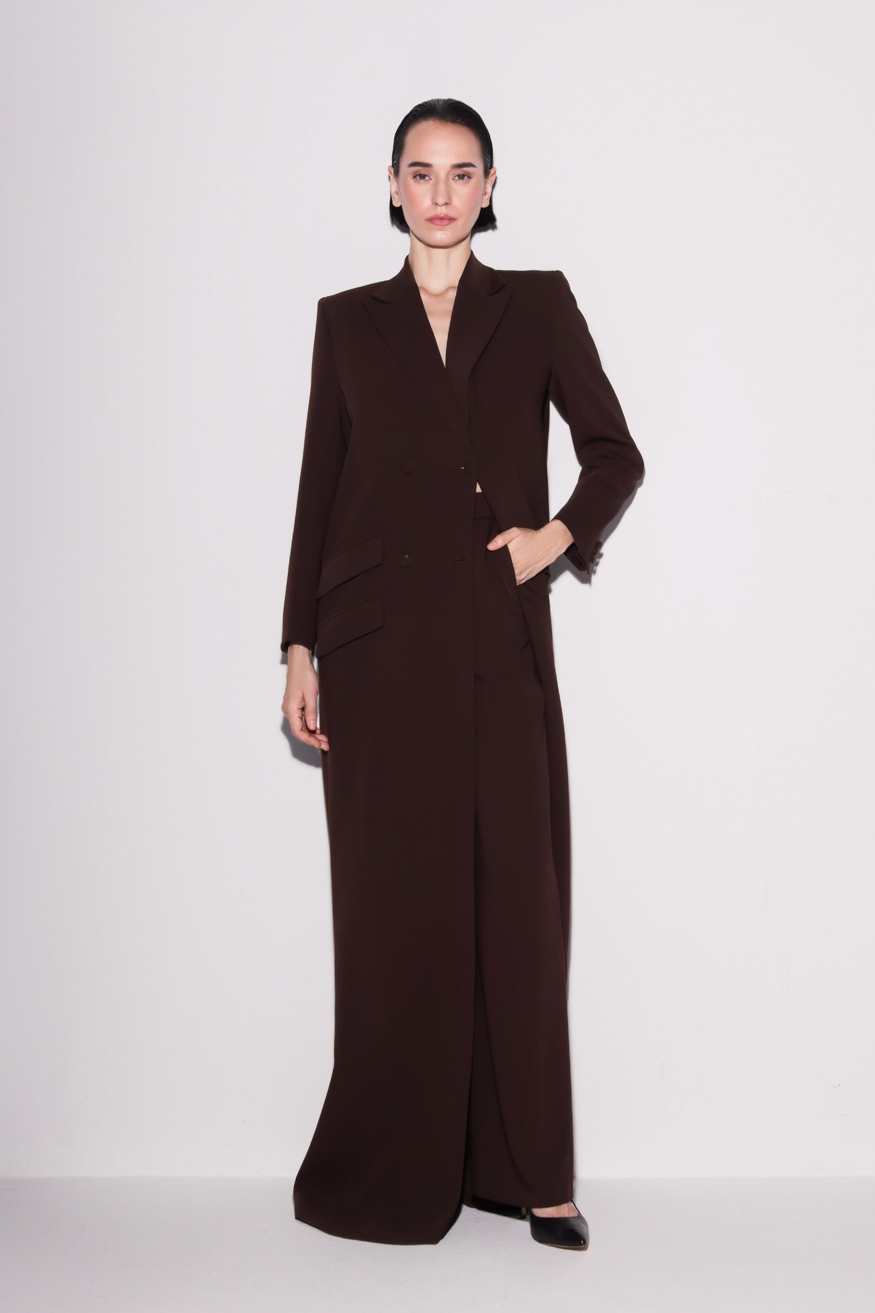 Bold Elegance Double-Breasted Coat