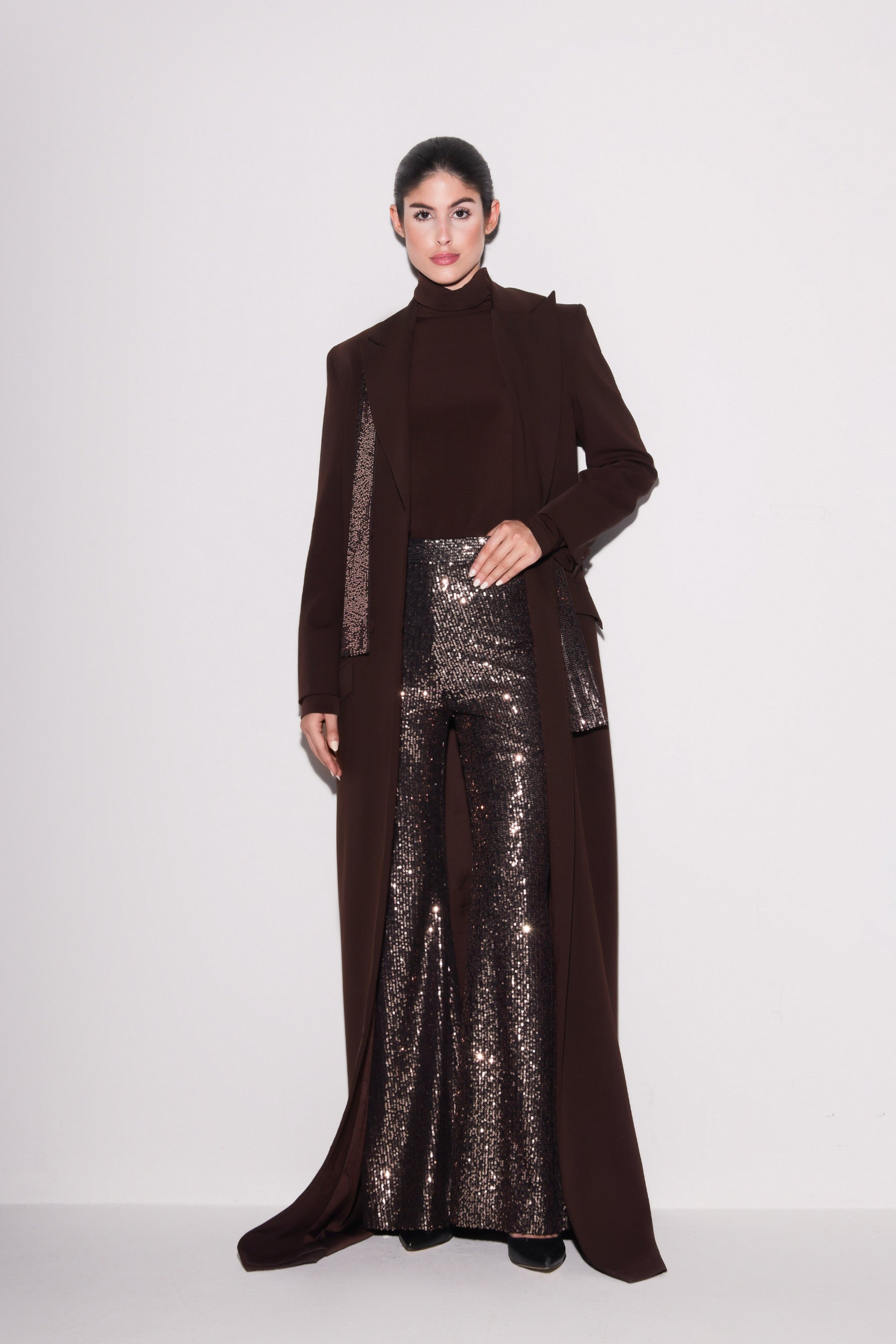 Sophisticated Jersey Turtleneck Top