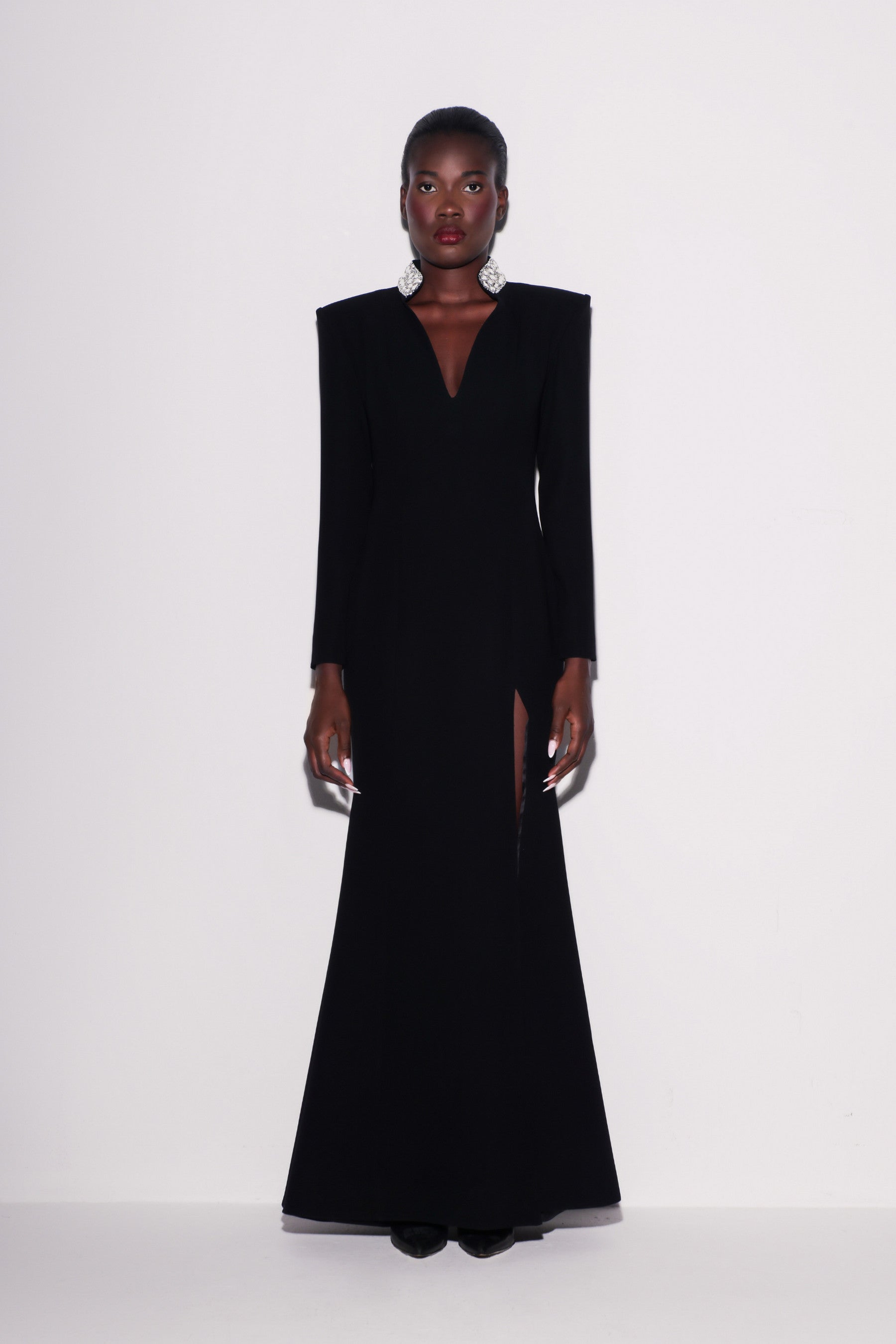 Glamorous Crystal-Embellished Mermaid Gown