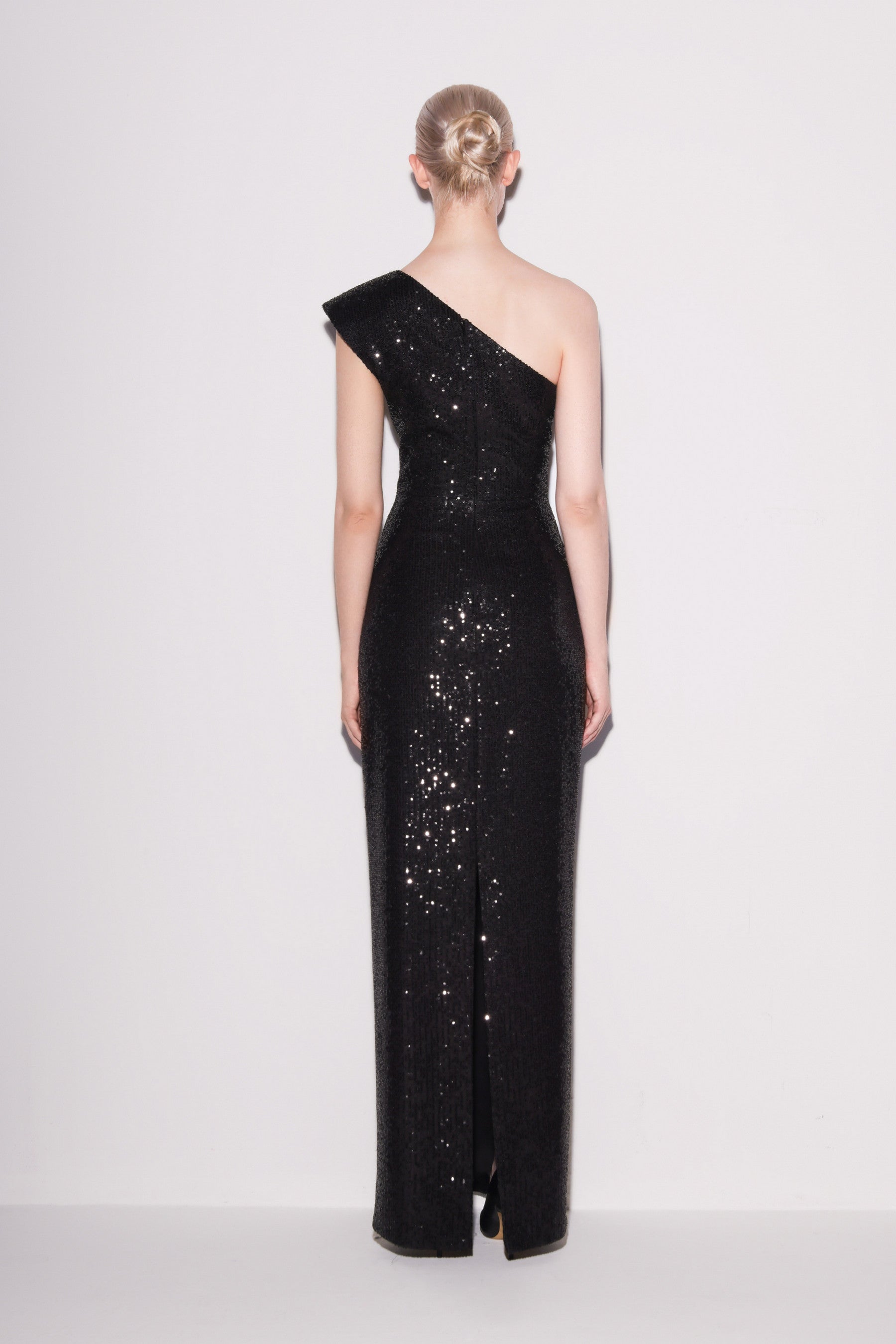 Asymmetric Sequin Gown