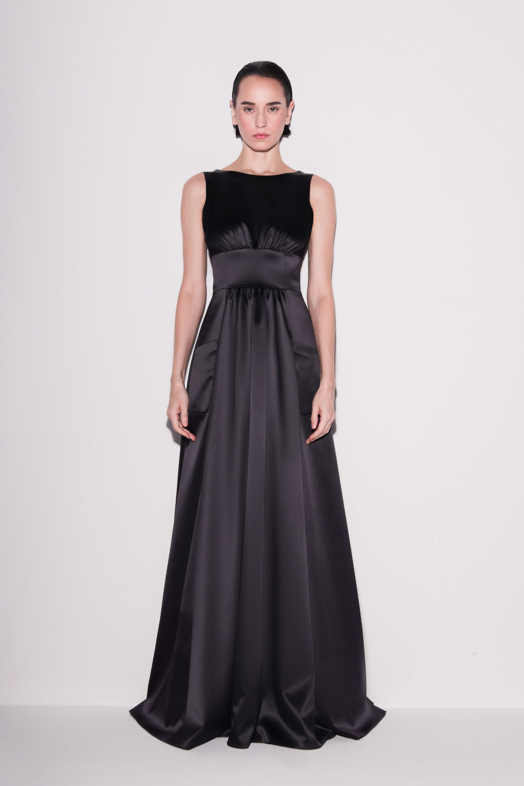 Lustrous Taffeta A-line Gown