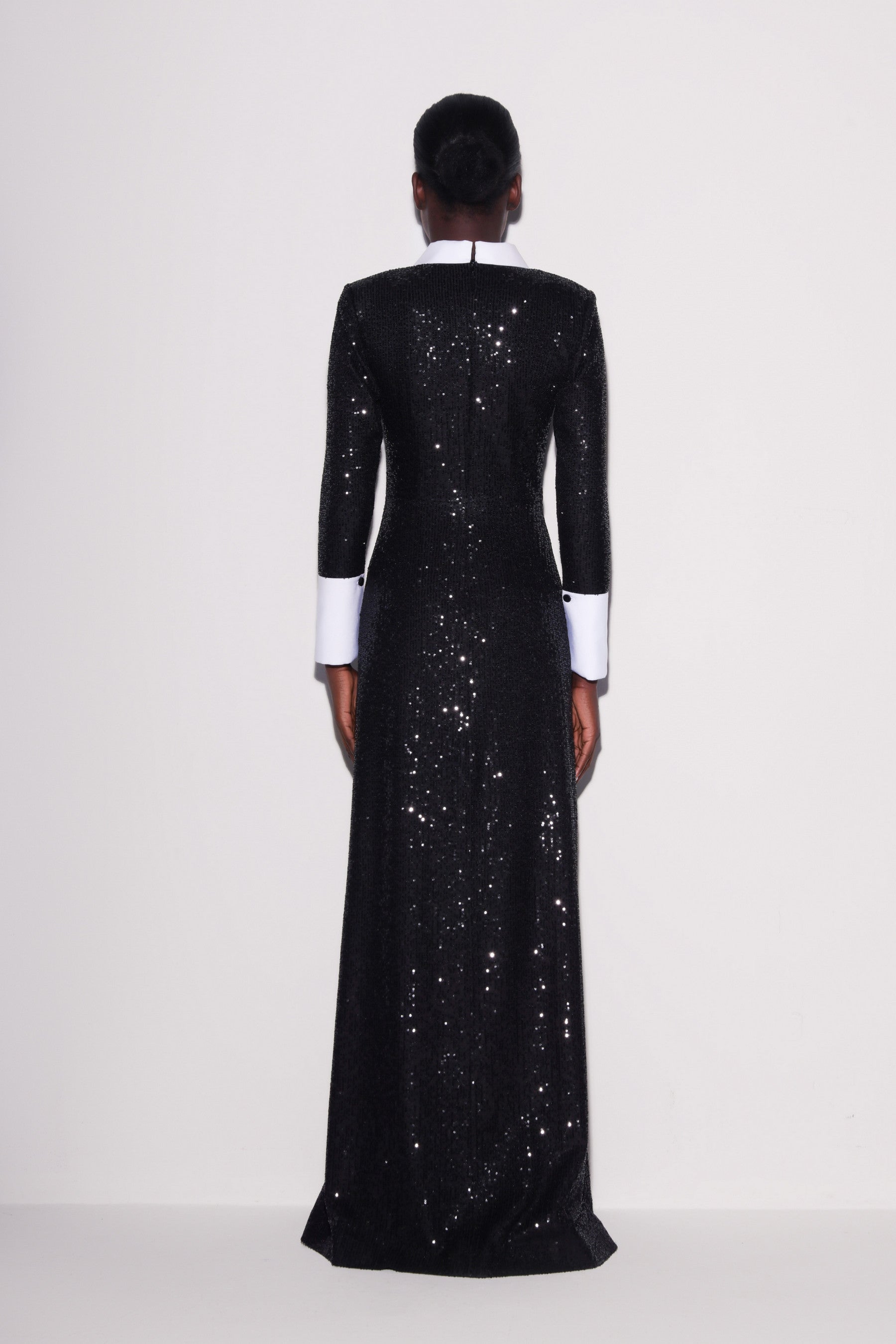 Sequin Contrast Maxi Dress