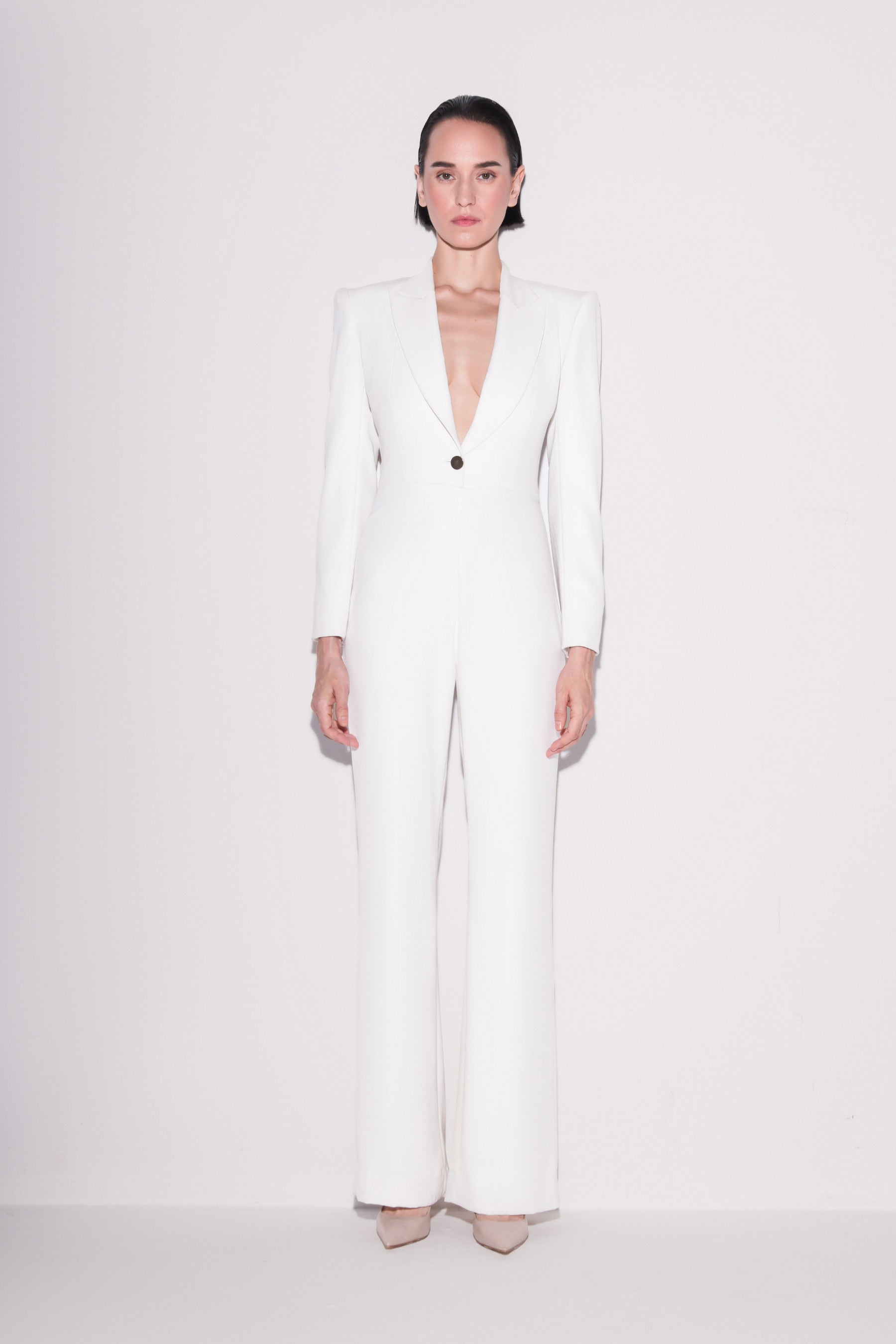 Modern Sharp-Shoulder Jumpsuit