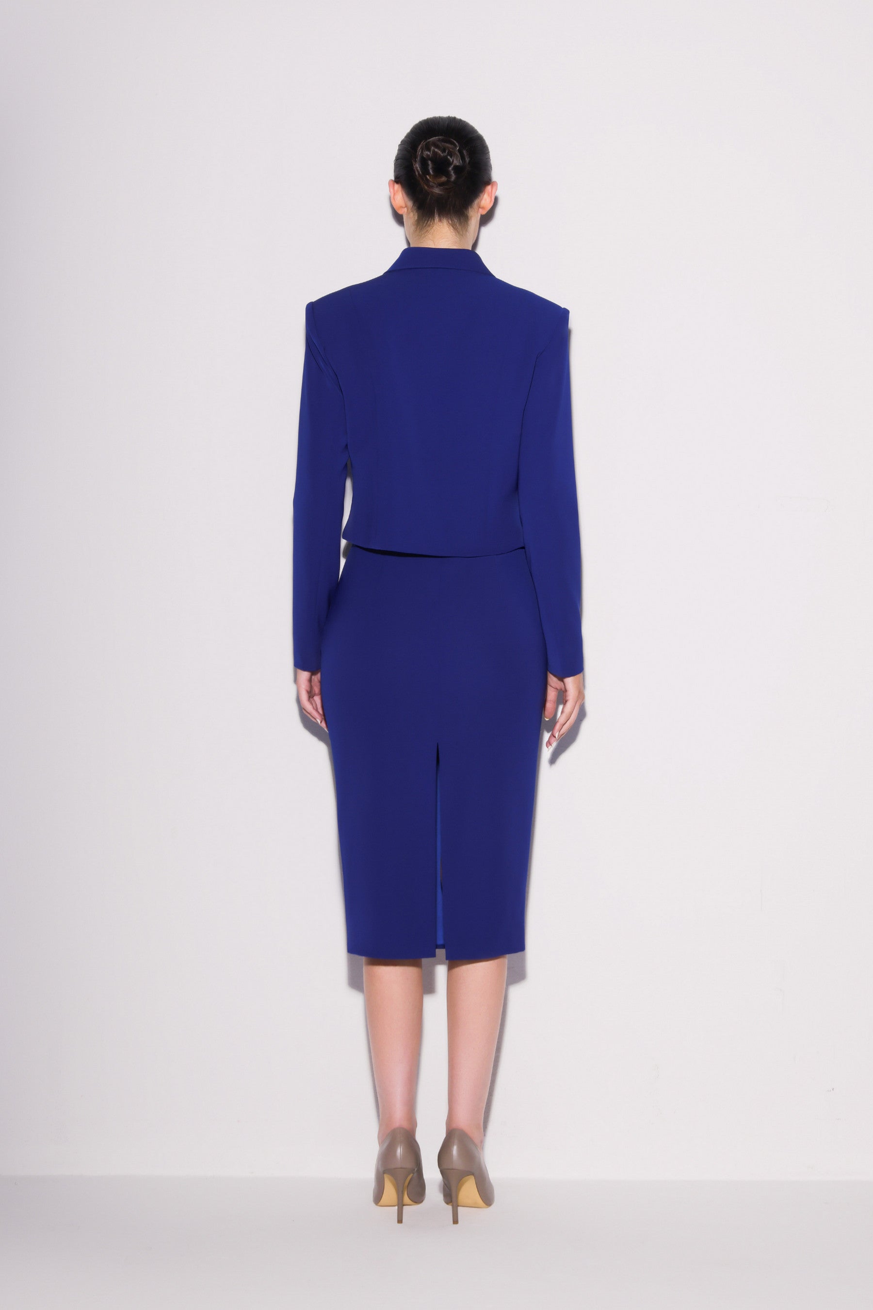 Polished Crepe Pencil Skirt