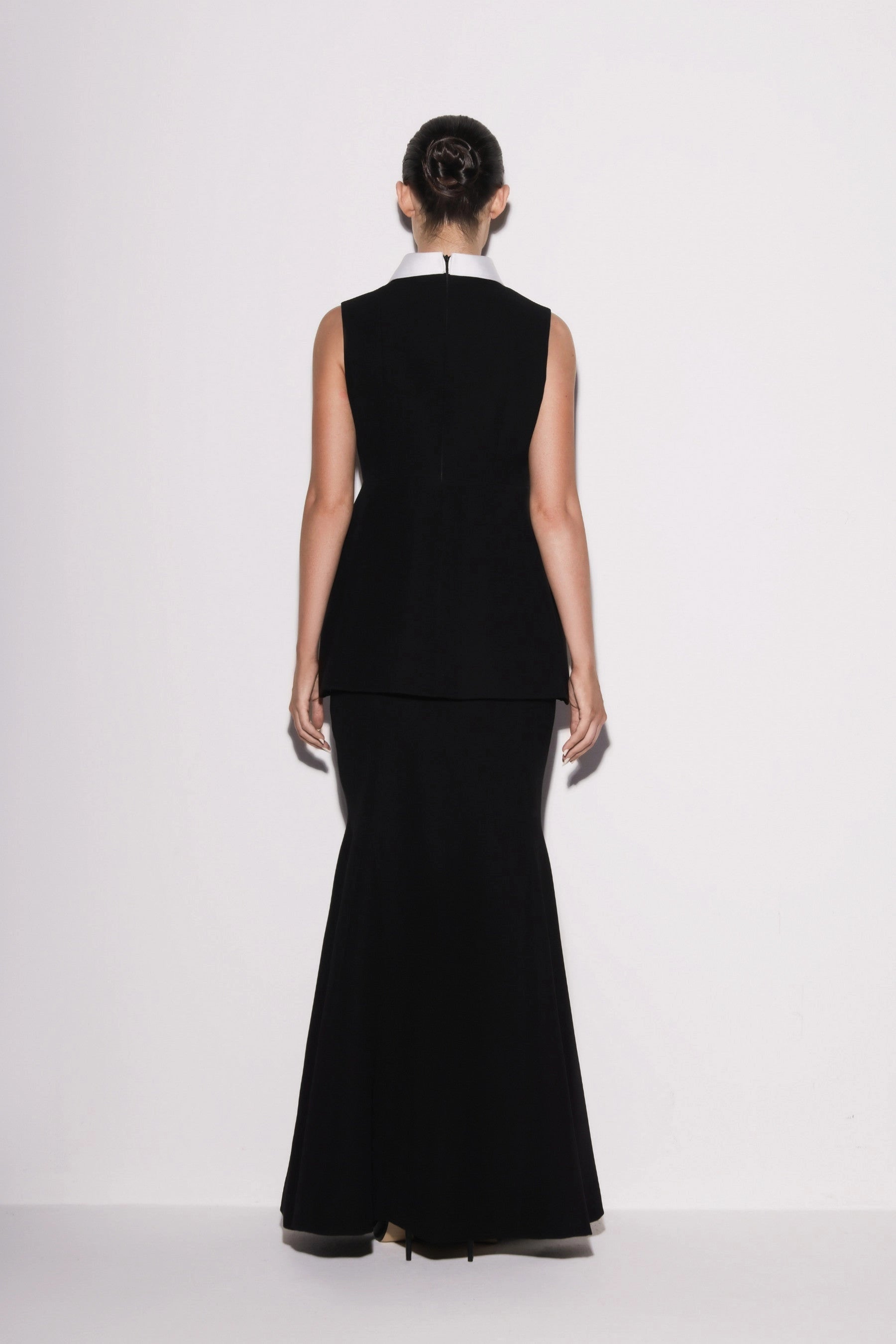 Signature Collared A-line Top & Elegant Skirt