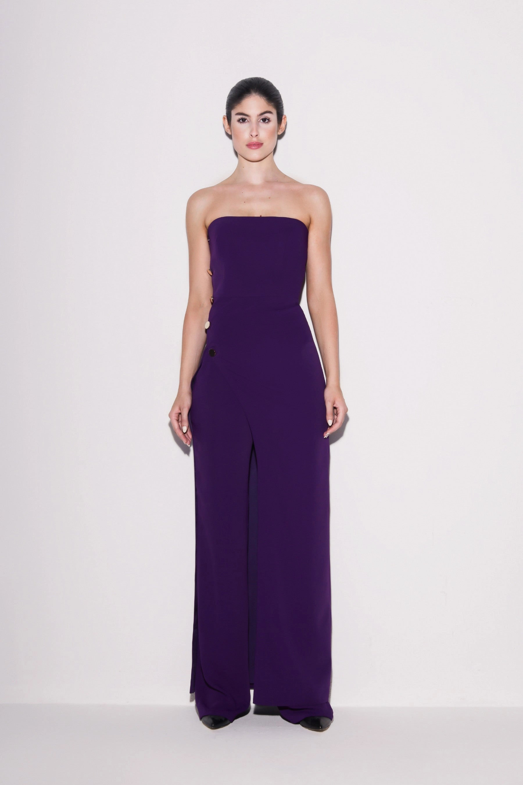 Assymetric Strapless Top & Trouser Co-Ord