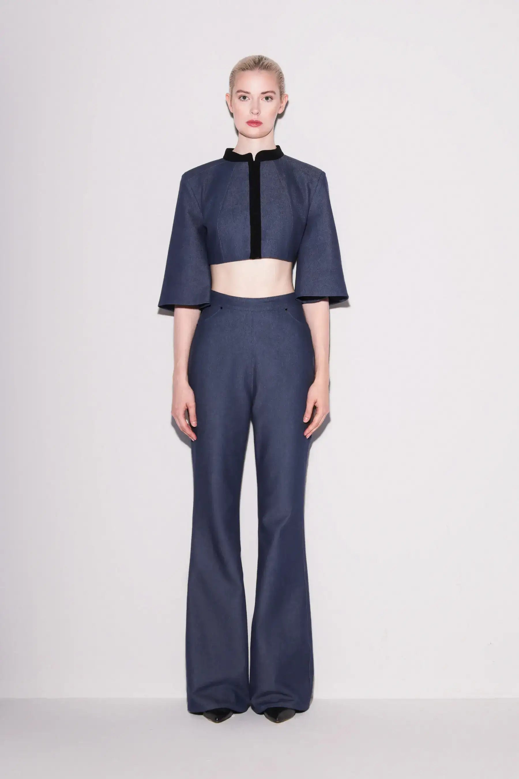 Denim Cropped Top & Trouser Co-ord