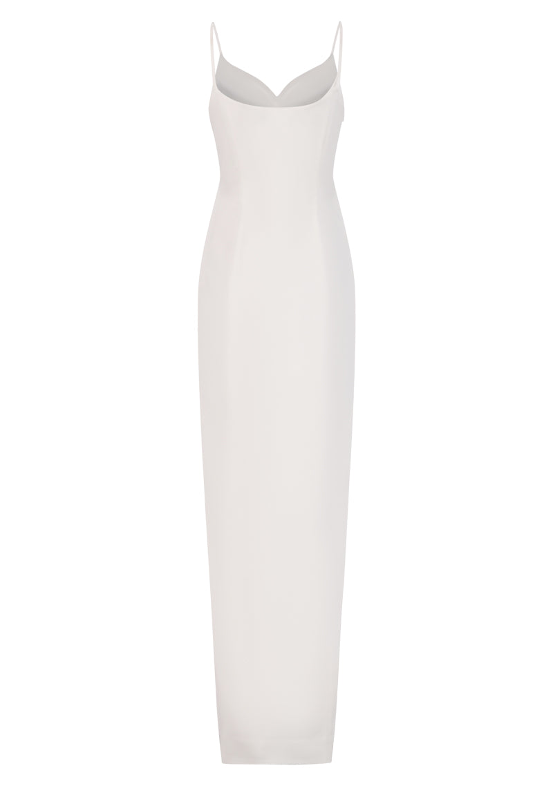 Sequin Coat with Royal Satin Evening Dress Co-ord