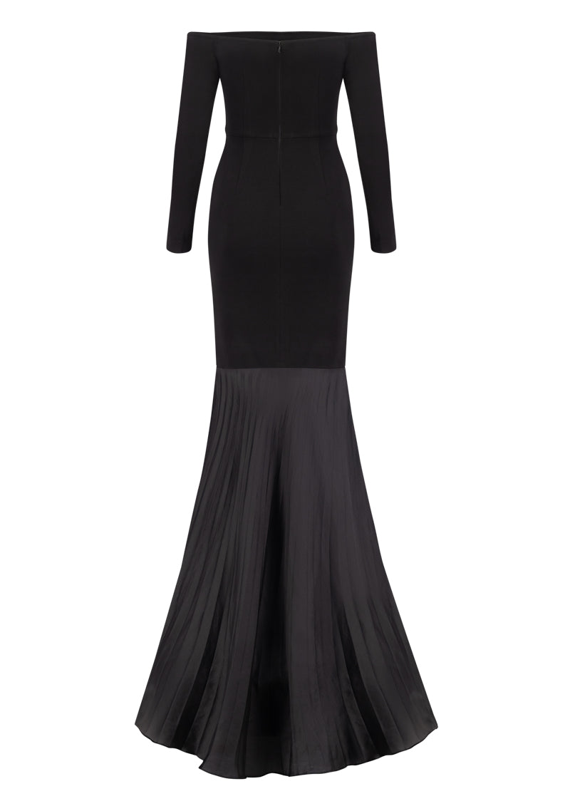 Organza Detailed Jersey Bodycon Dress