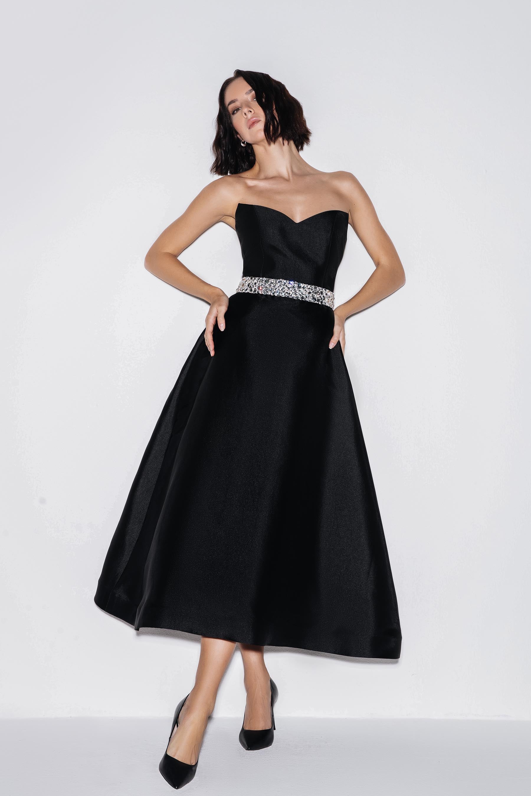 Crystal Corset Midi Dress