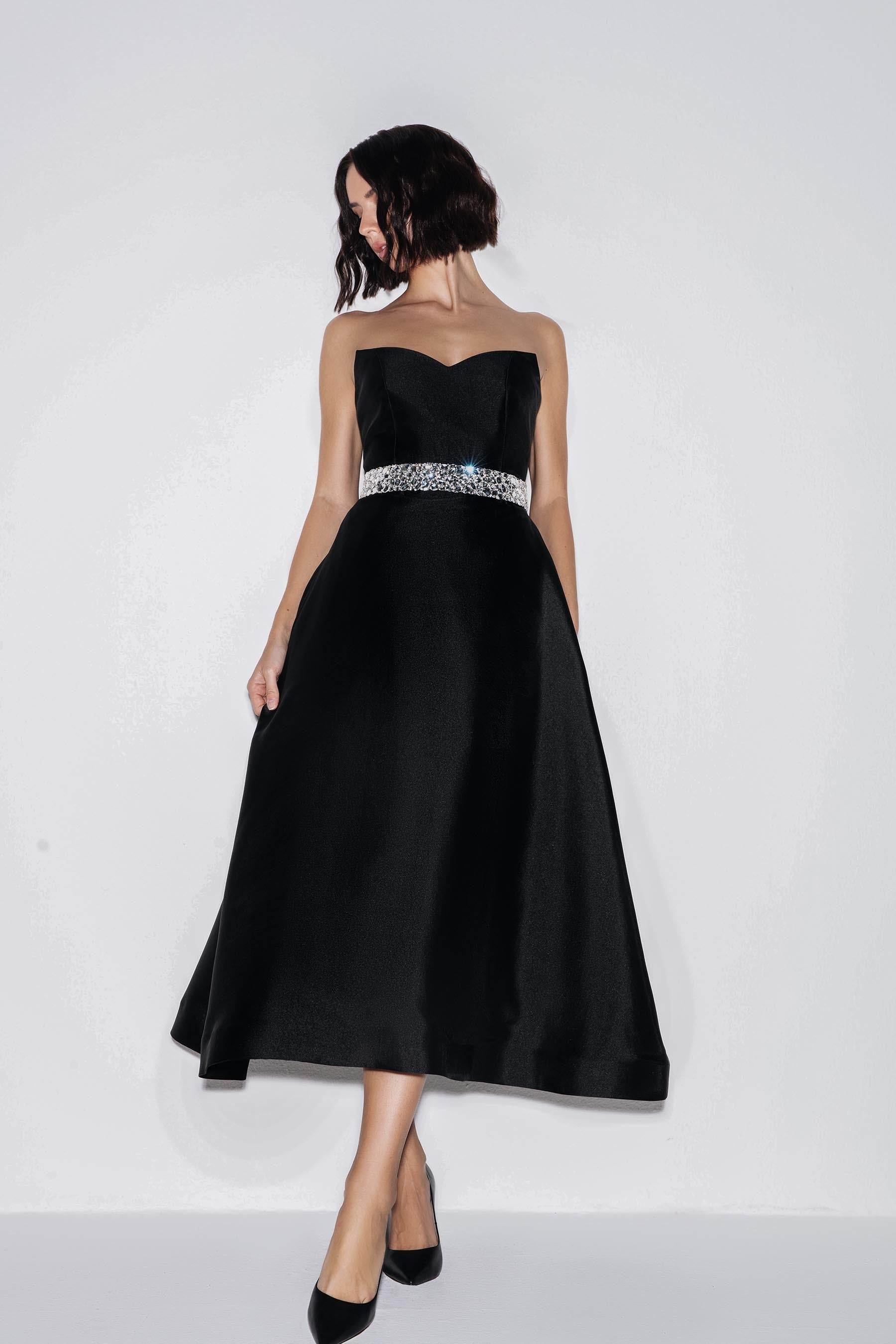 Crystal Corset Midi Dress