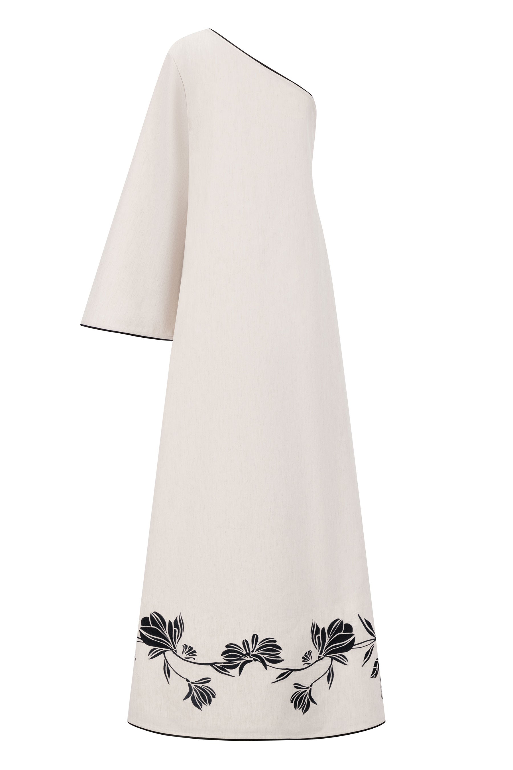 Embroidered Linen Maxi Dress