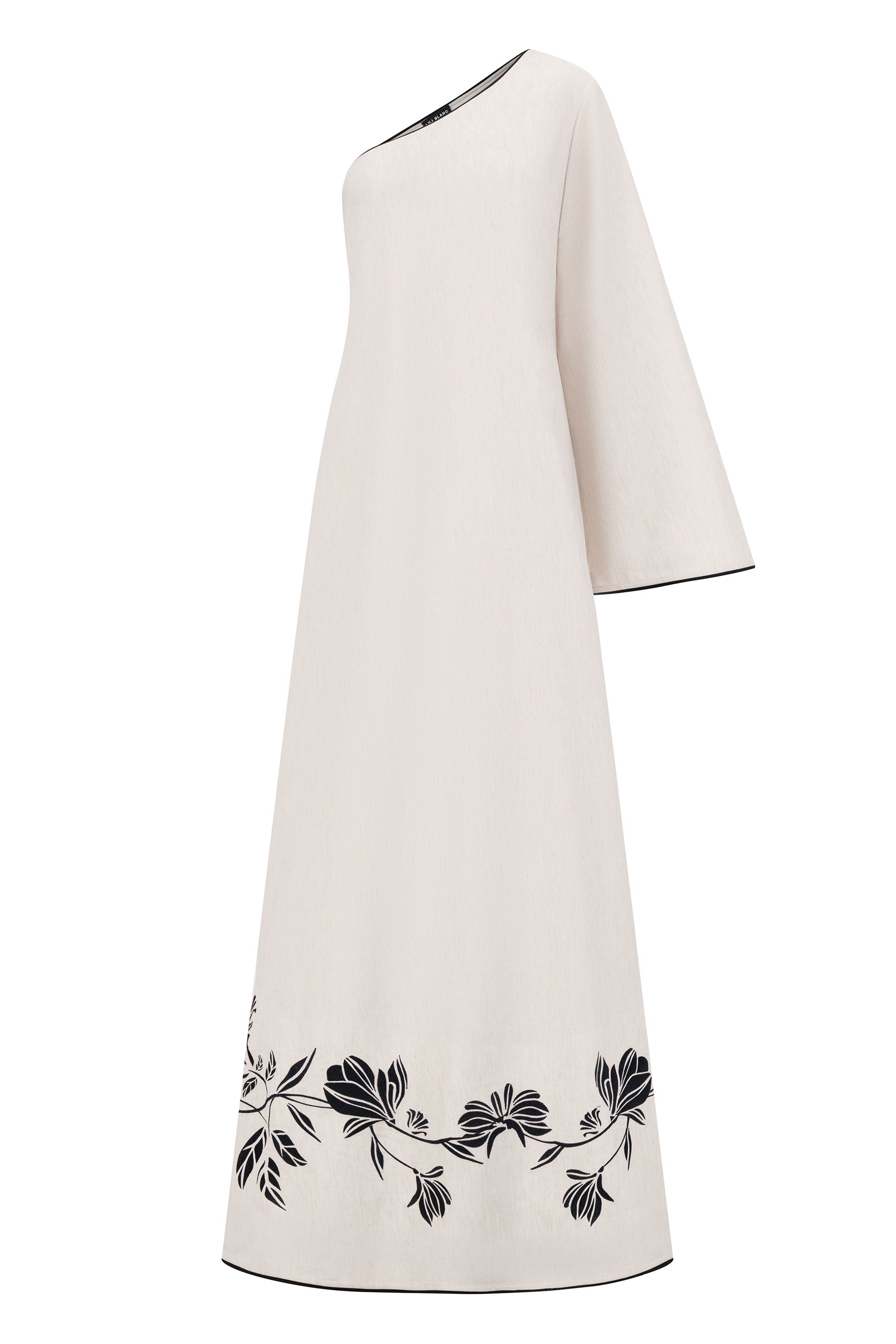 Embroidered Linen Maxi Dress