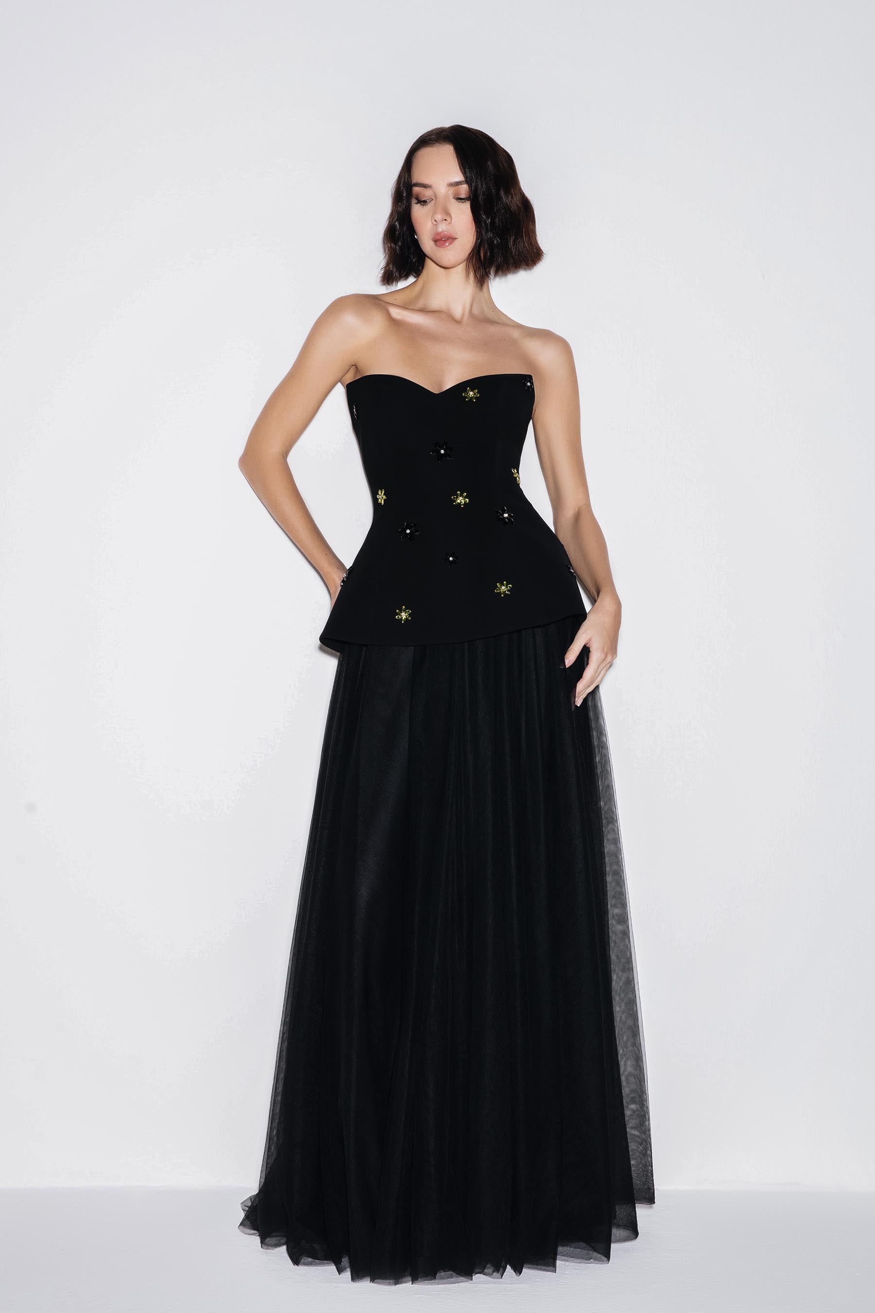 Taffeta Elegance Maxi Dress