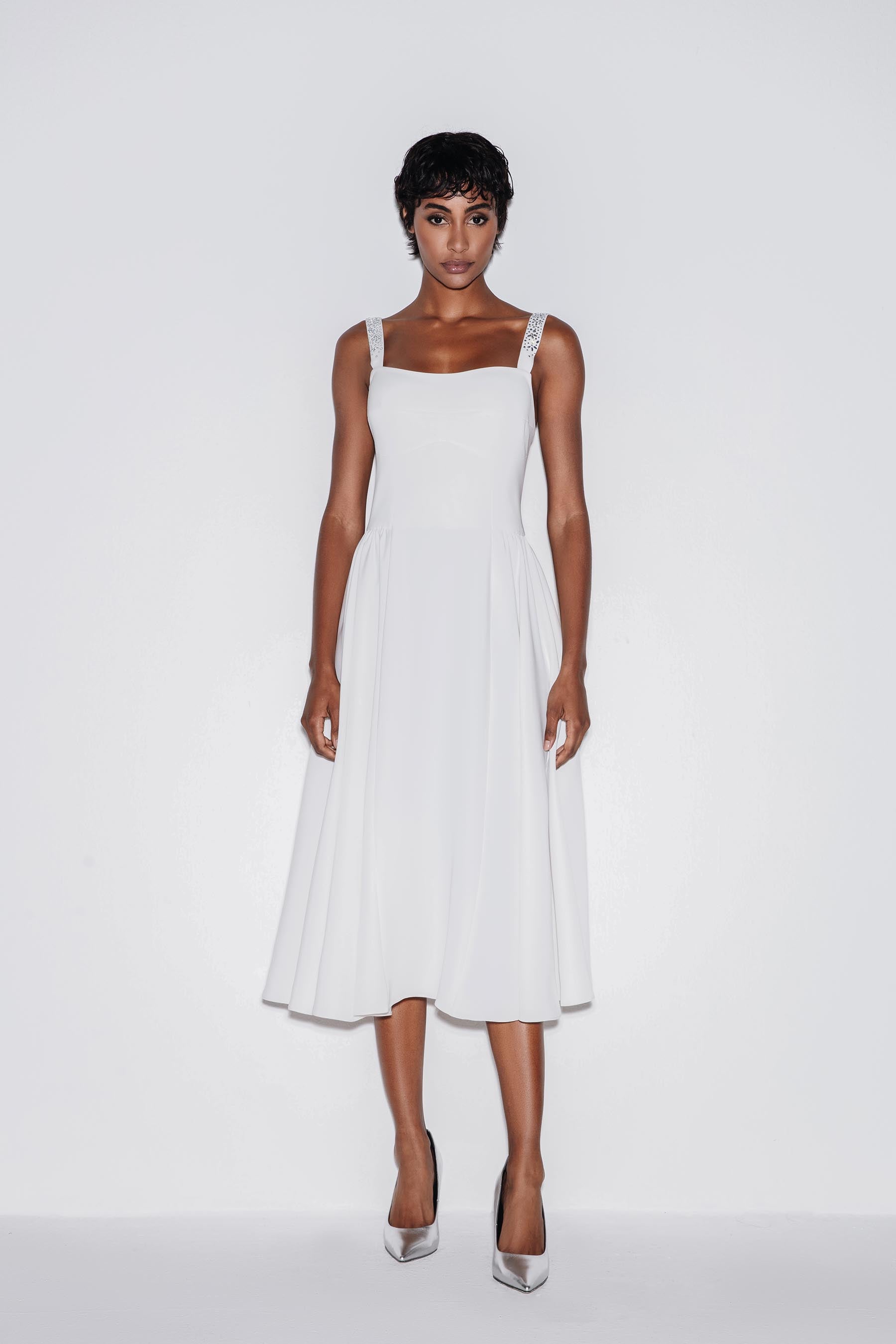 Feminine Charm Midi Dress