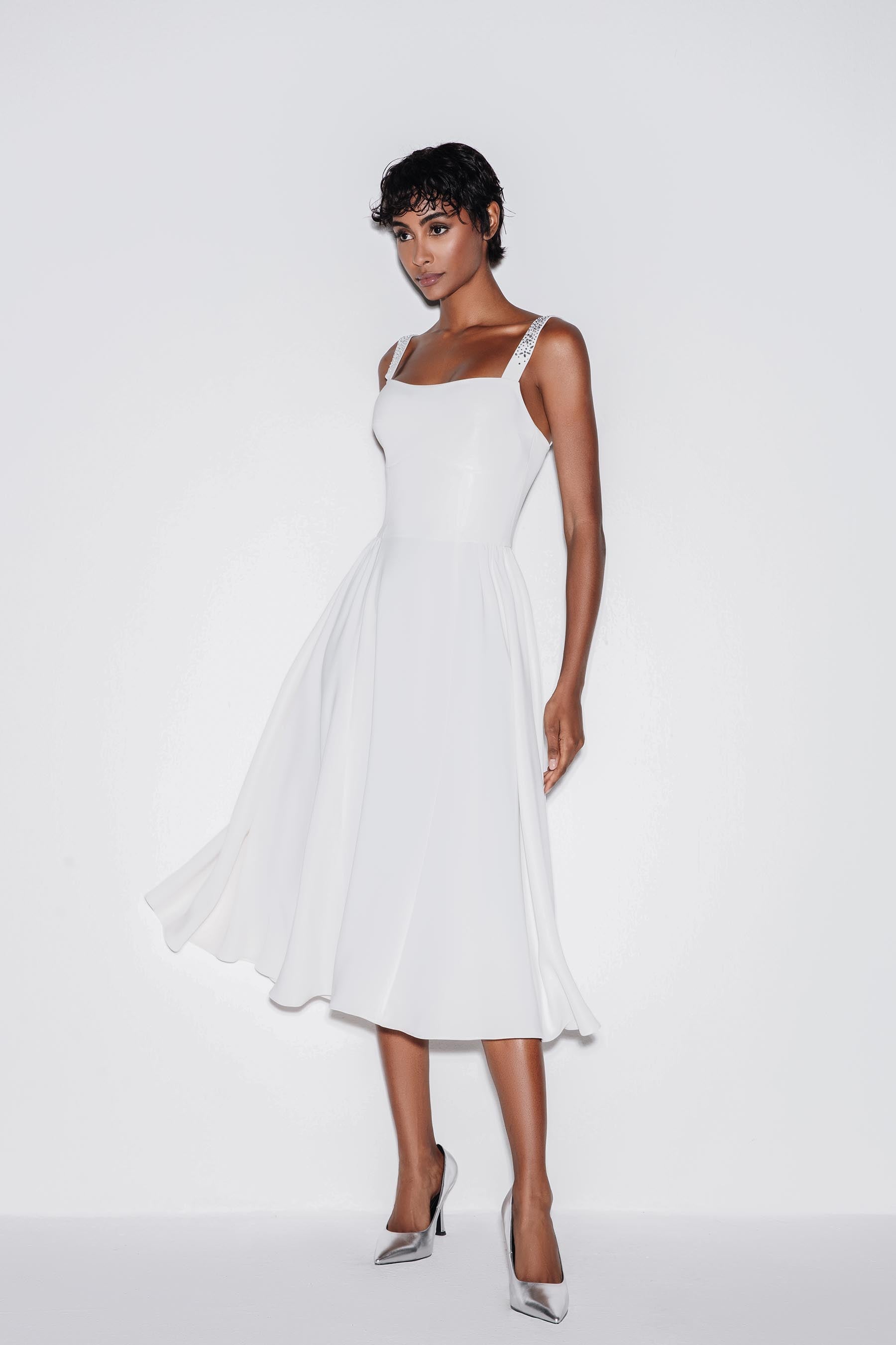 Feminine Charm Midi Dress