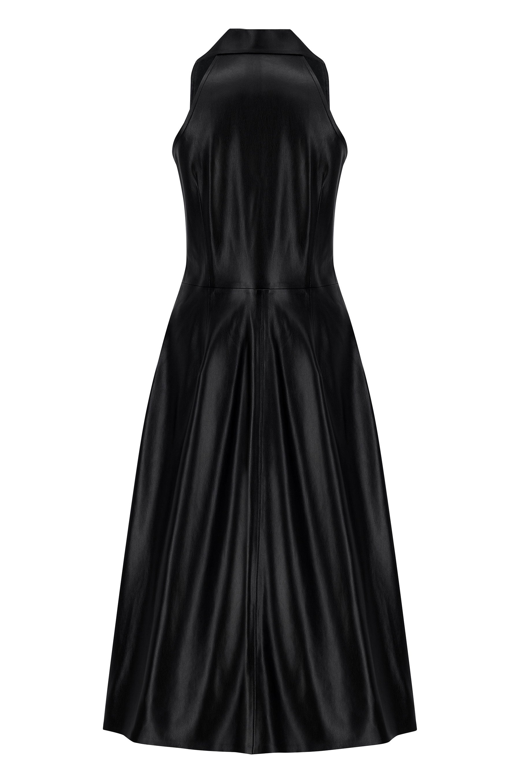 Vegan Leather Midi Dress