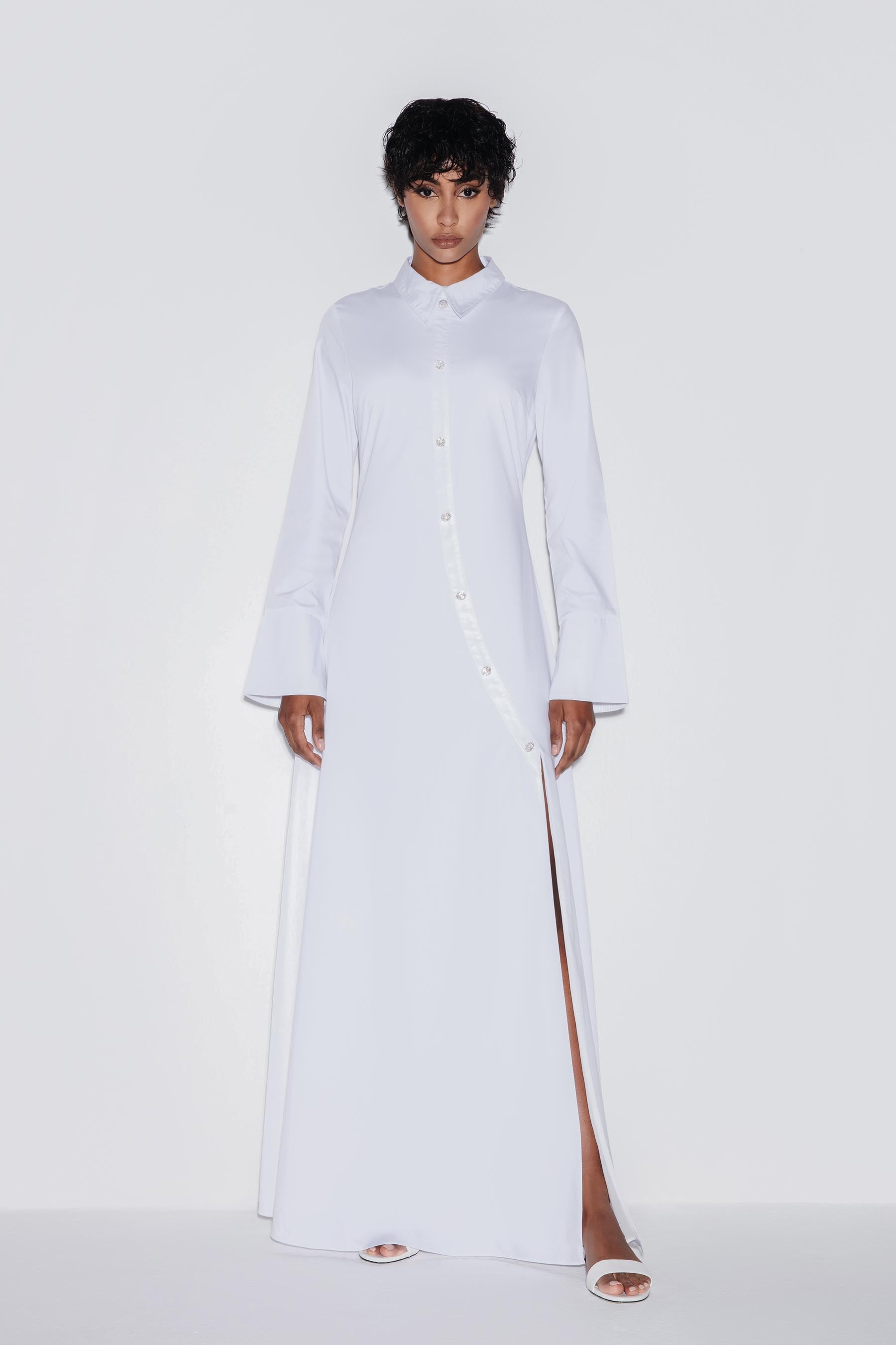 Asymmetrical Luxe Shirt Dress