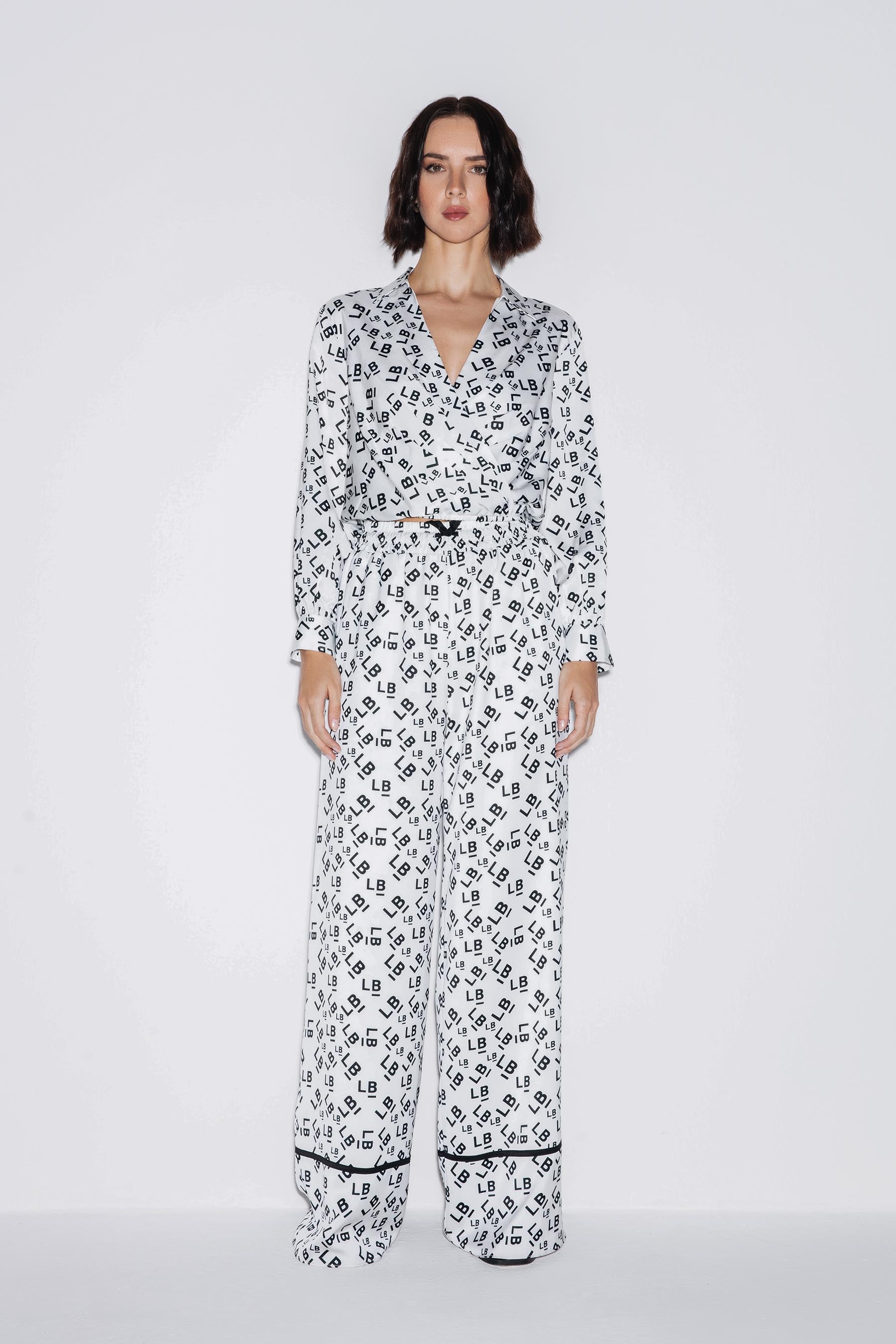 Lili Blanc Printed Satin Co-Ord