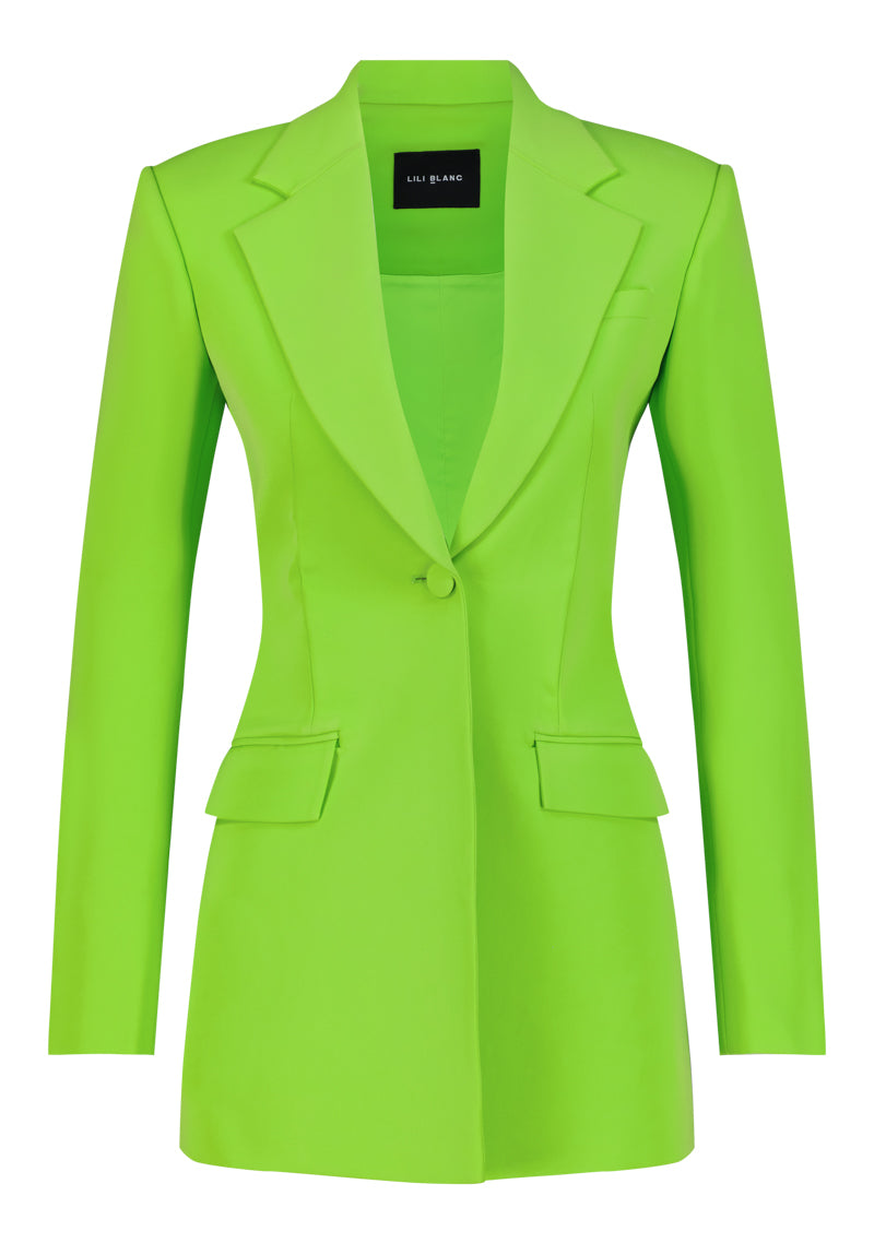 Wide Leg Neon Green Suit By Lili Blanc