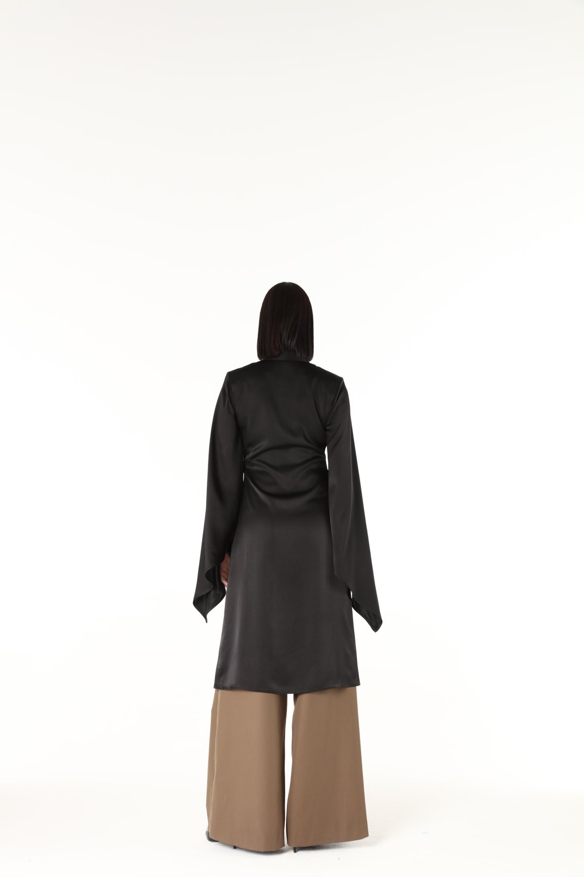 Knee-length Shirt Satin Crepe