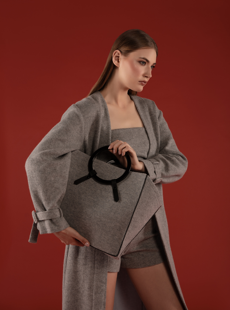 Strappy Knit Mini Set - AW24TOP47-GRY AW24SHO47 SET 3