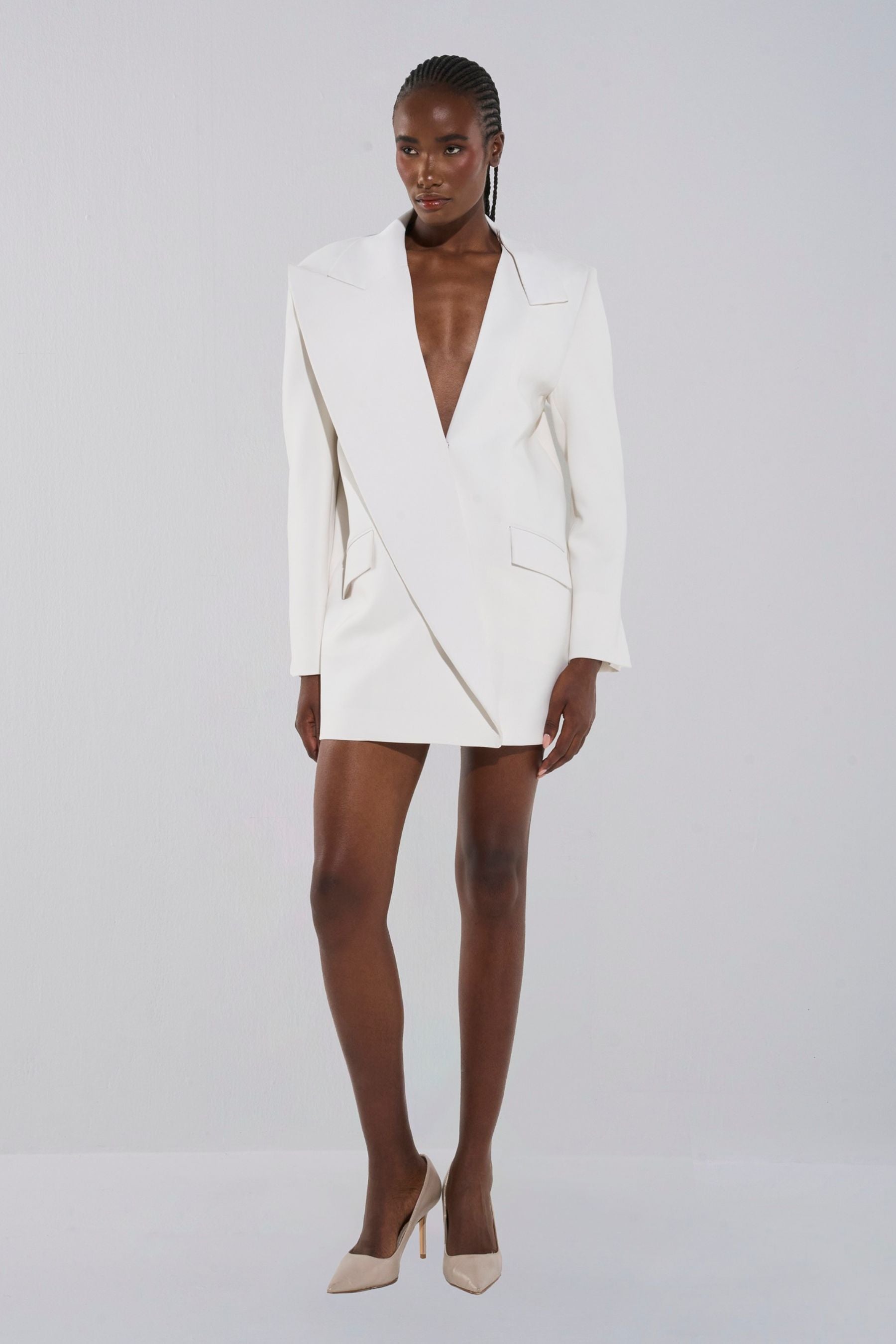Contemporary Straight-Cut Blazer-Inspired Dress