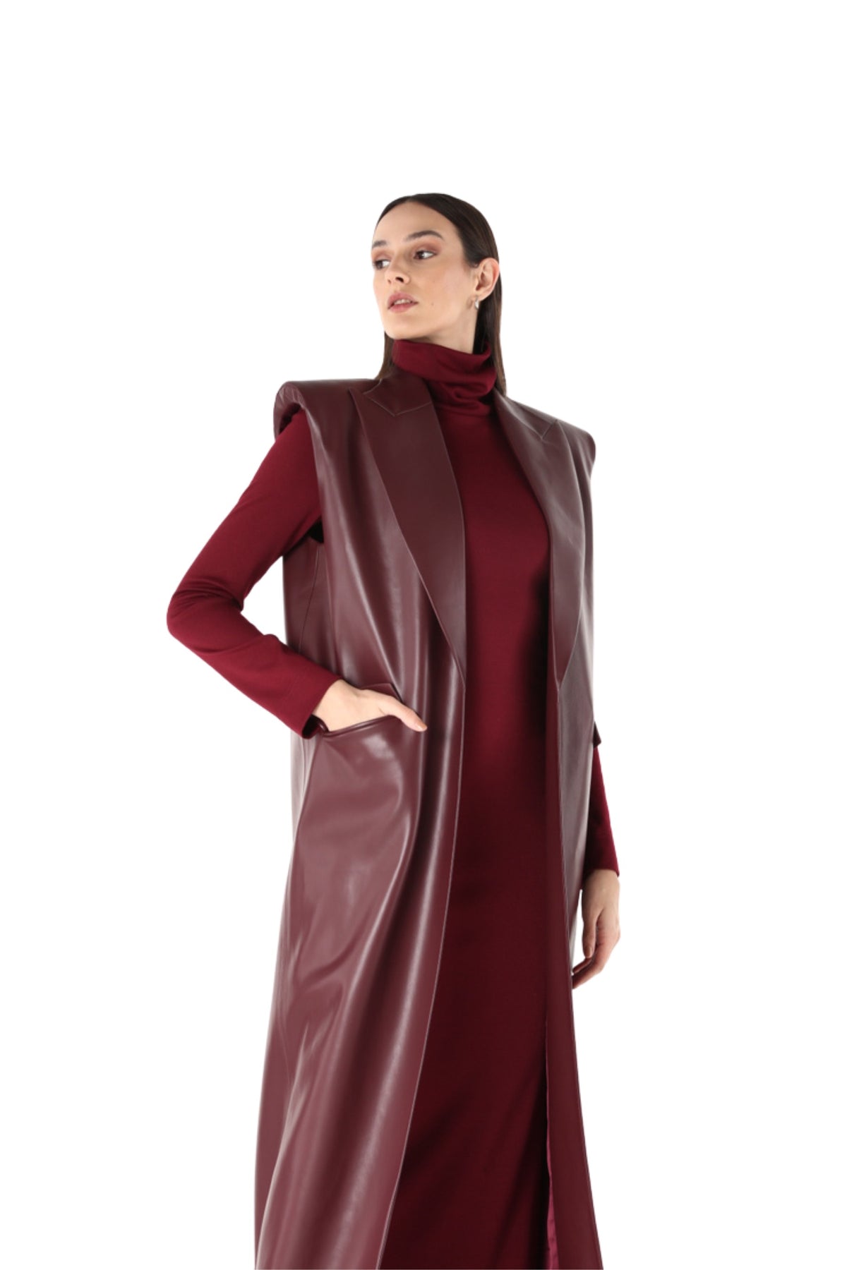 High-Neck Jersey Dress