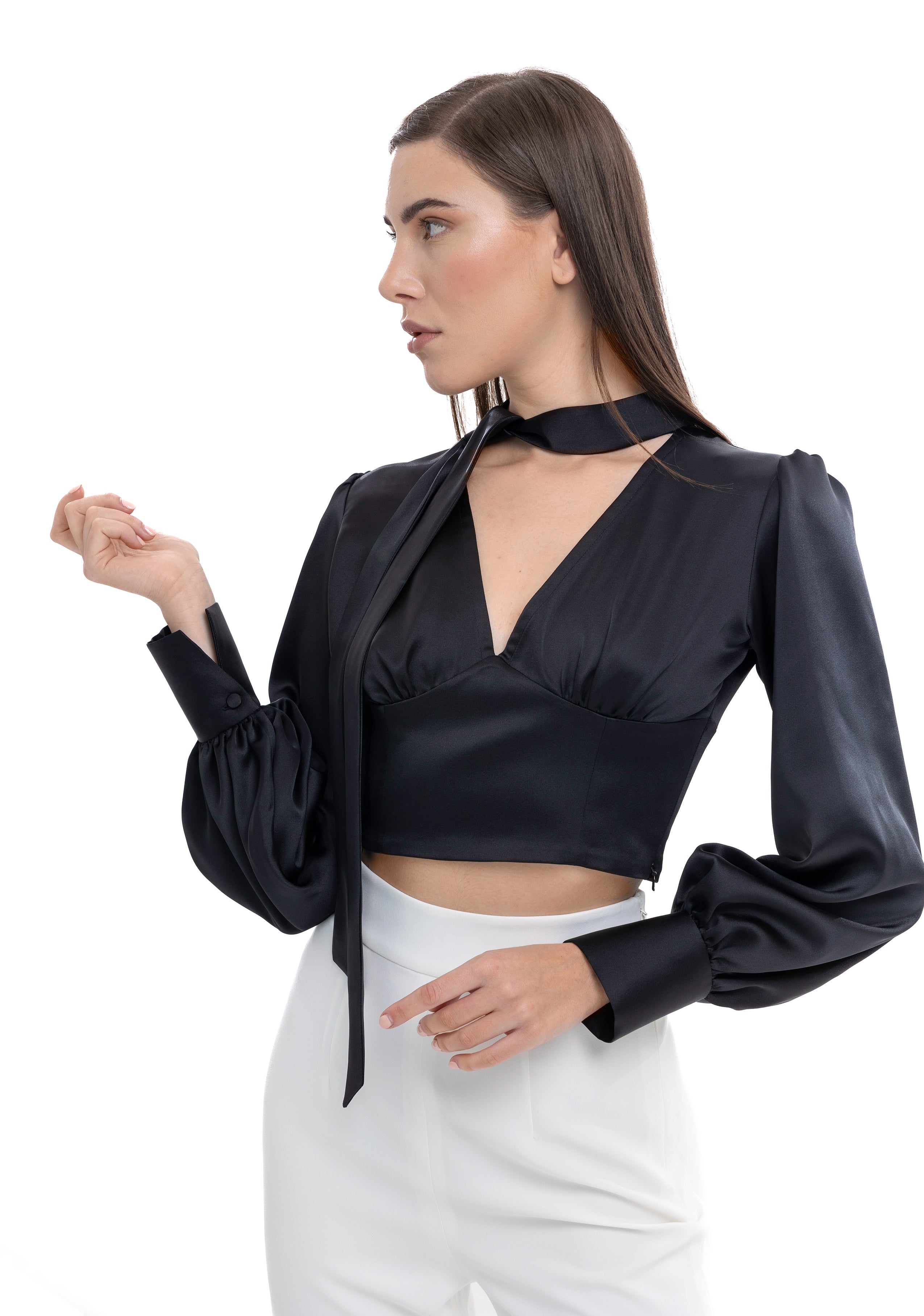 Lili Blanc's Iconic Scarf Shirt