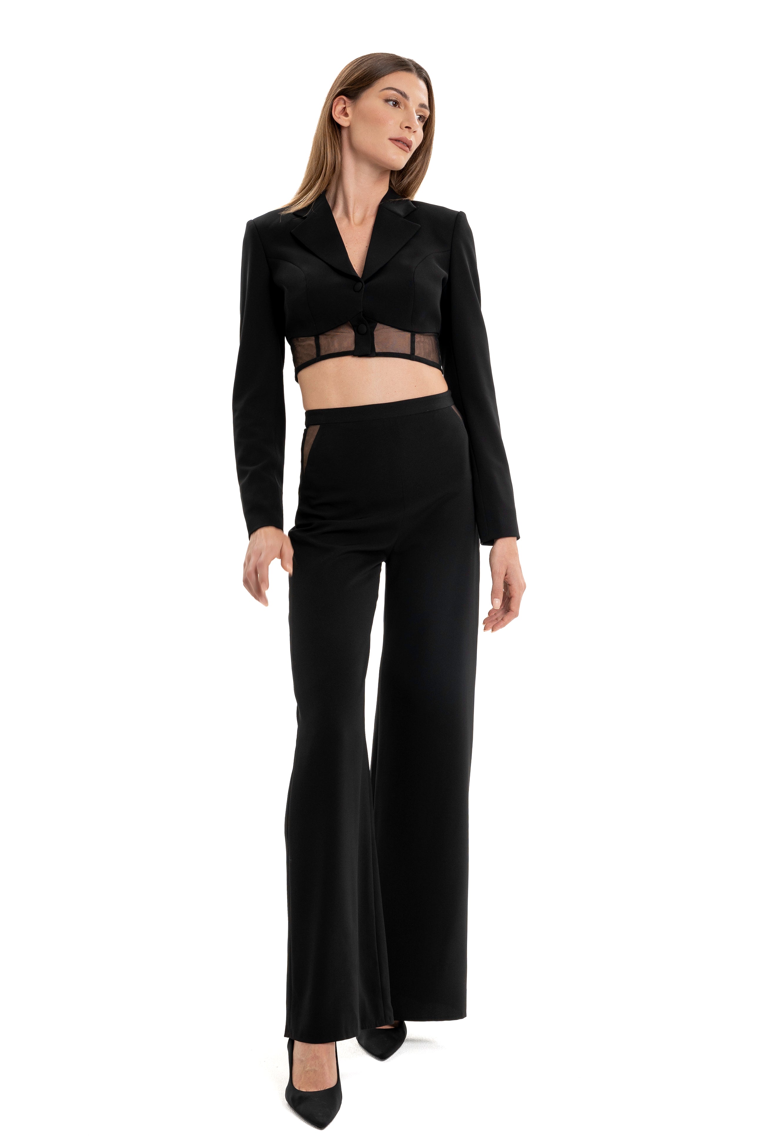 Lili Blanc's Cropped Suit