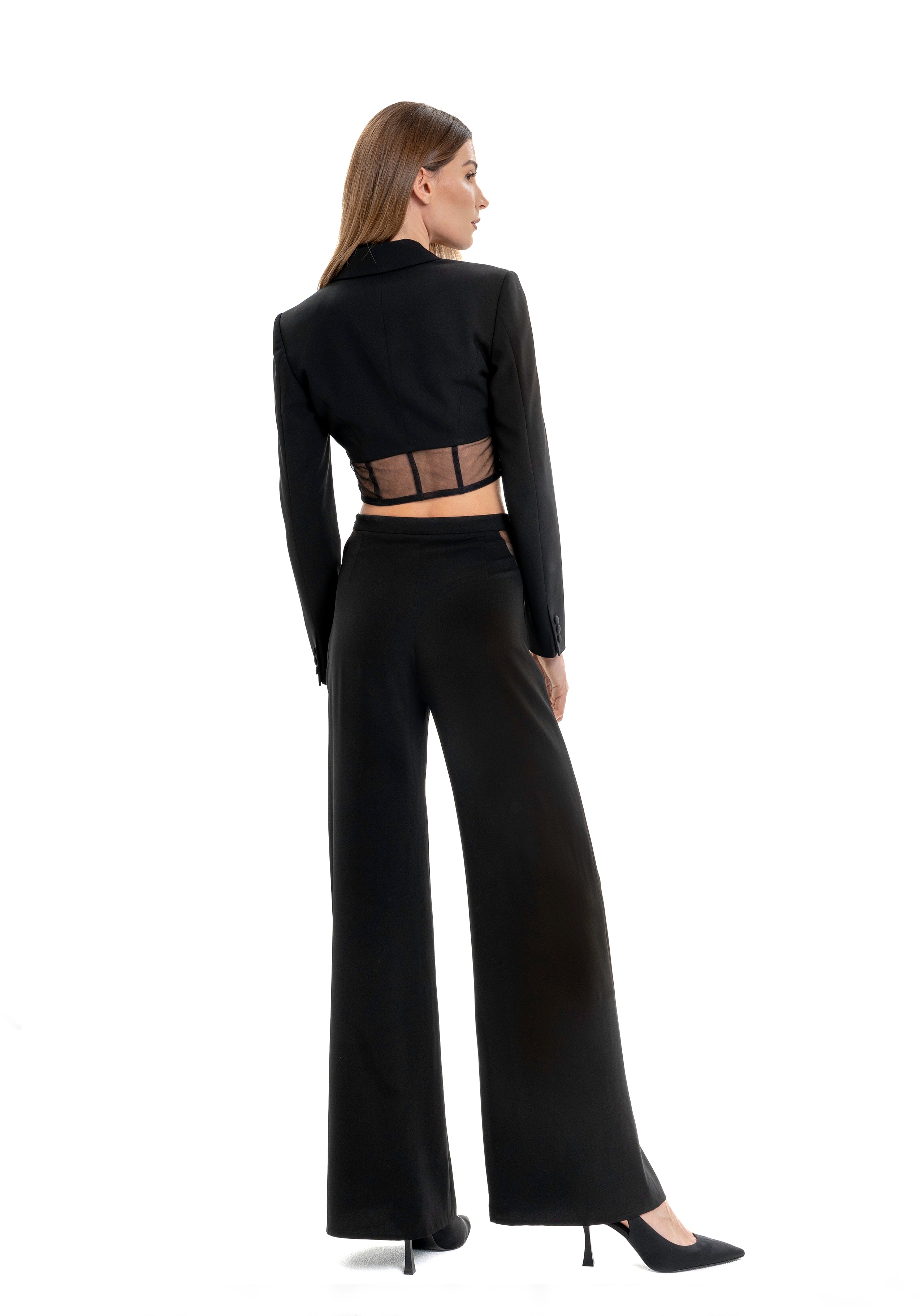 Lili Blanc's Cropped Suit