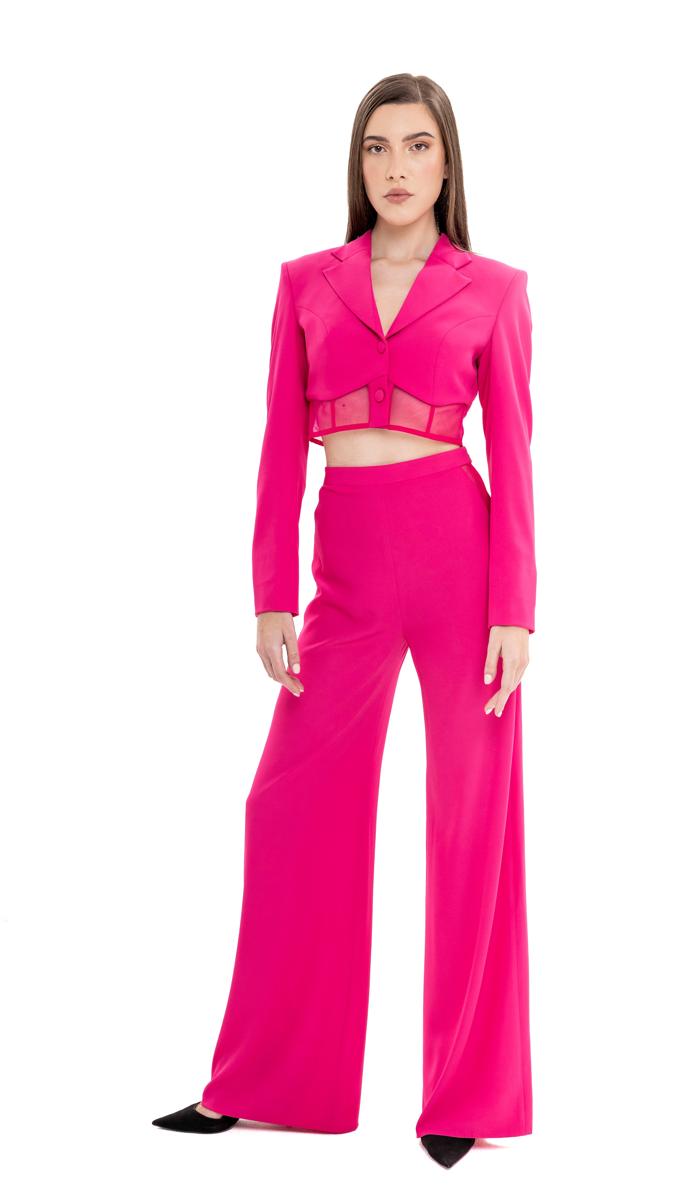 Lili Blanc's Cropped Suit