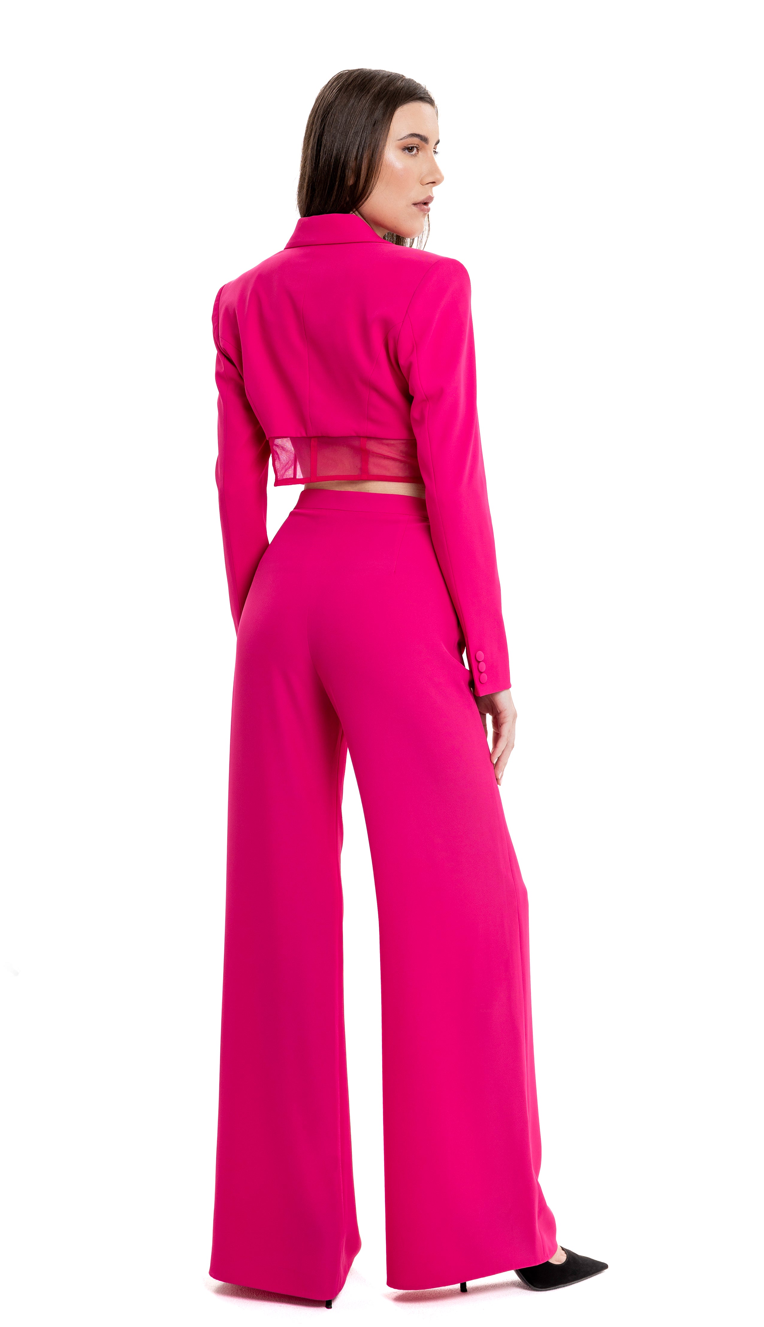 Lili Blanc's Cropped Suit