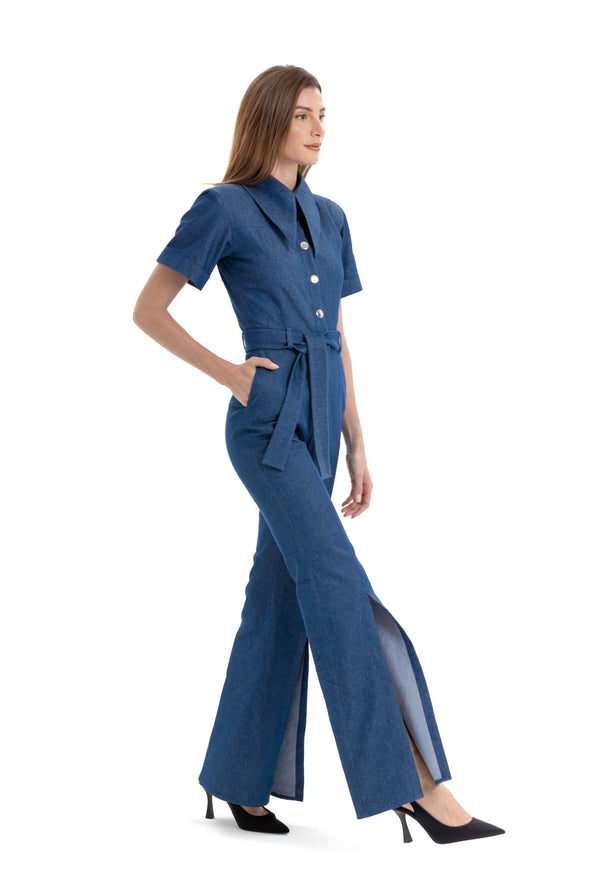 Miss Lili's Denim Jumpsuit By Lili Blanc