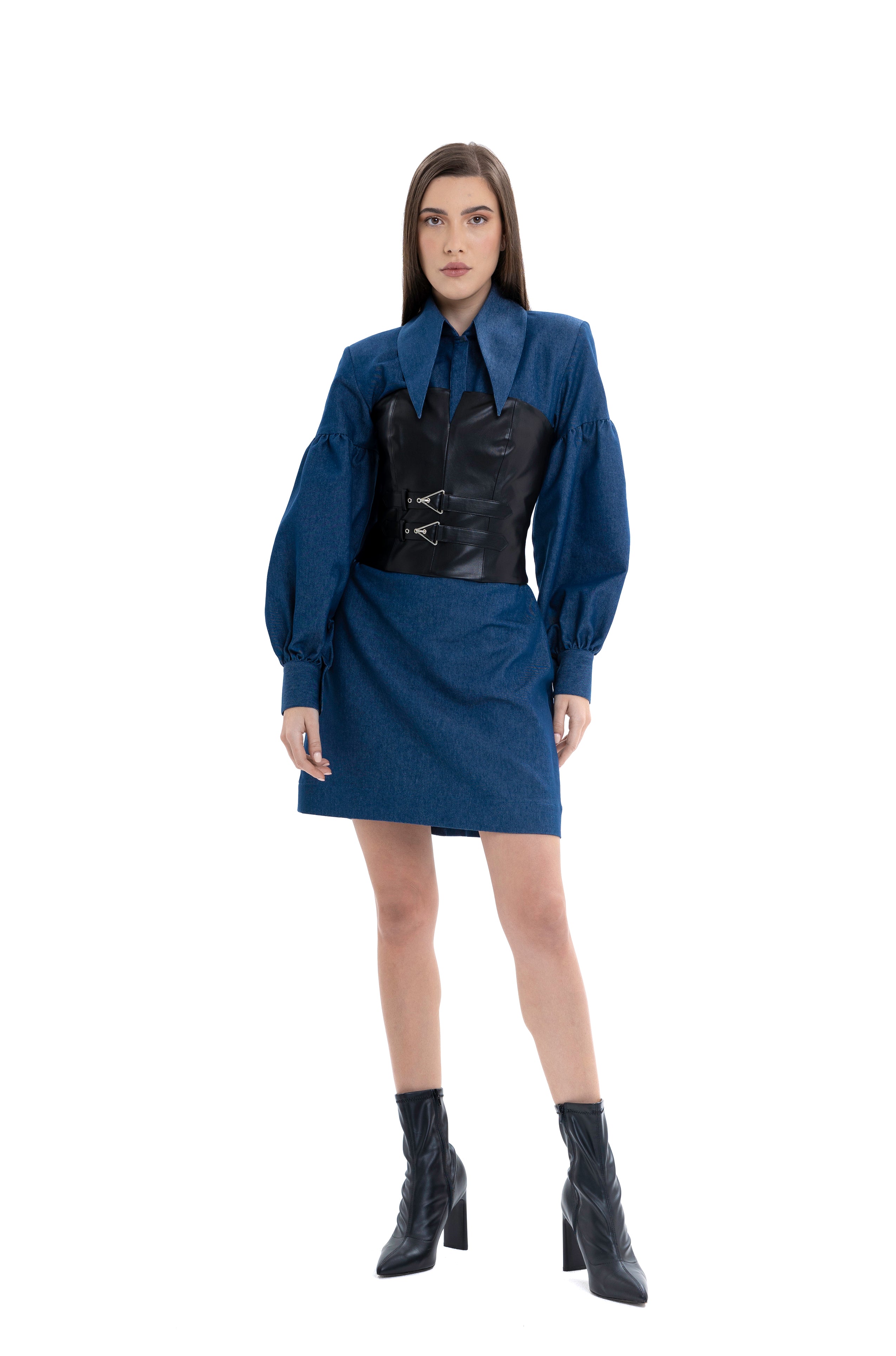 Lili Blanc's Iconic Denim Corset Dress Co-Ord